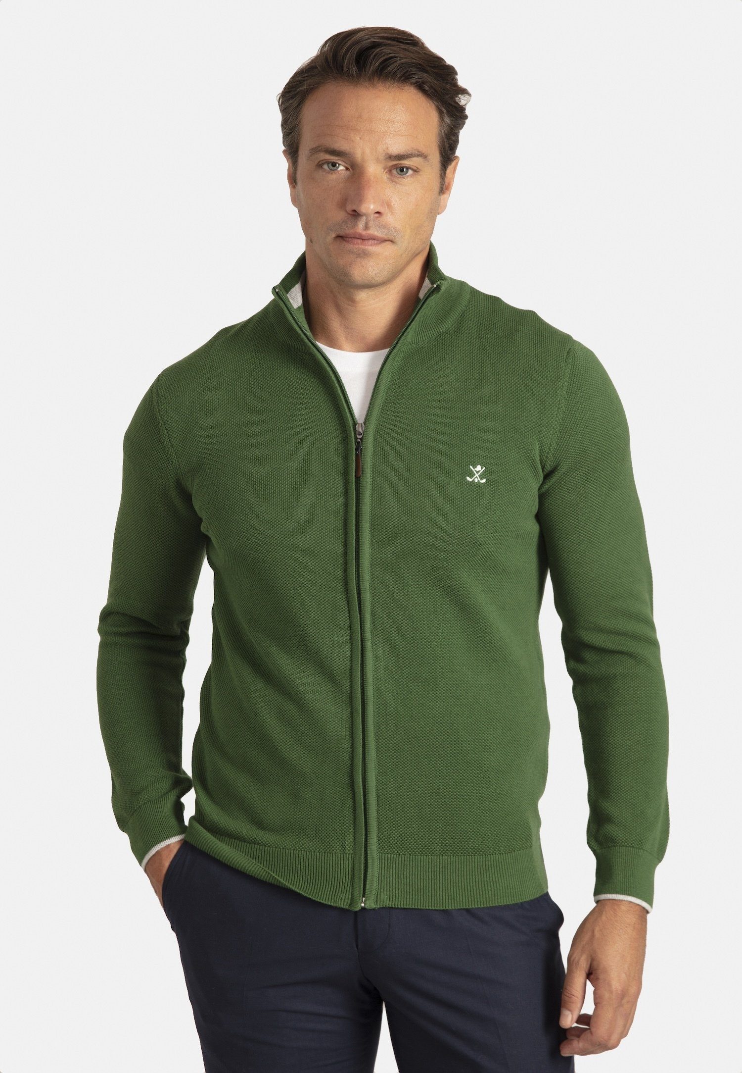 Dark Tailor Raymond Strickjacke Sir Mass green