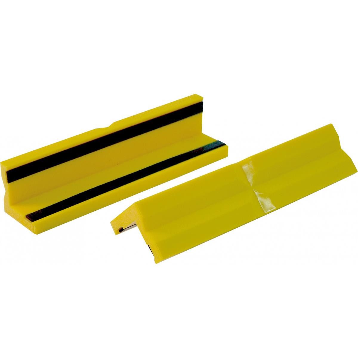 Triuso Schraubstock Schonbacken Schraubstock 125mm Kunststoff, 1 Paar, mit Prismen für Rohre, mit Magnet, selbsthaftend, schlagzäh