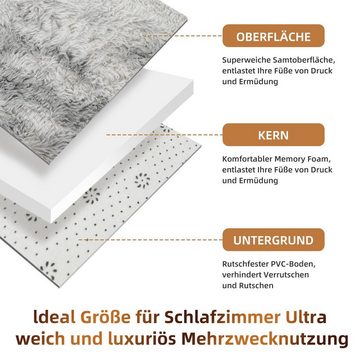 Hochflor-Teppich, MULISOFT, rechteckig, Höhe: 30 mm, Teppich Wohnzimmer Imitat Kunstfell Flauschig Langflor Teppich