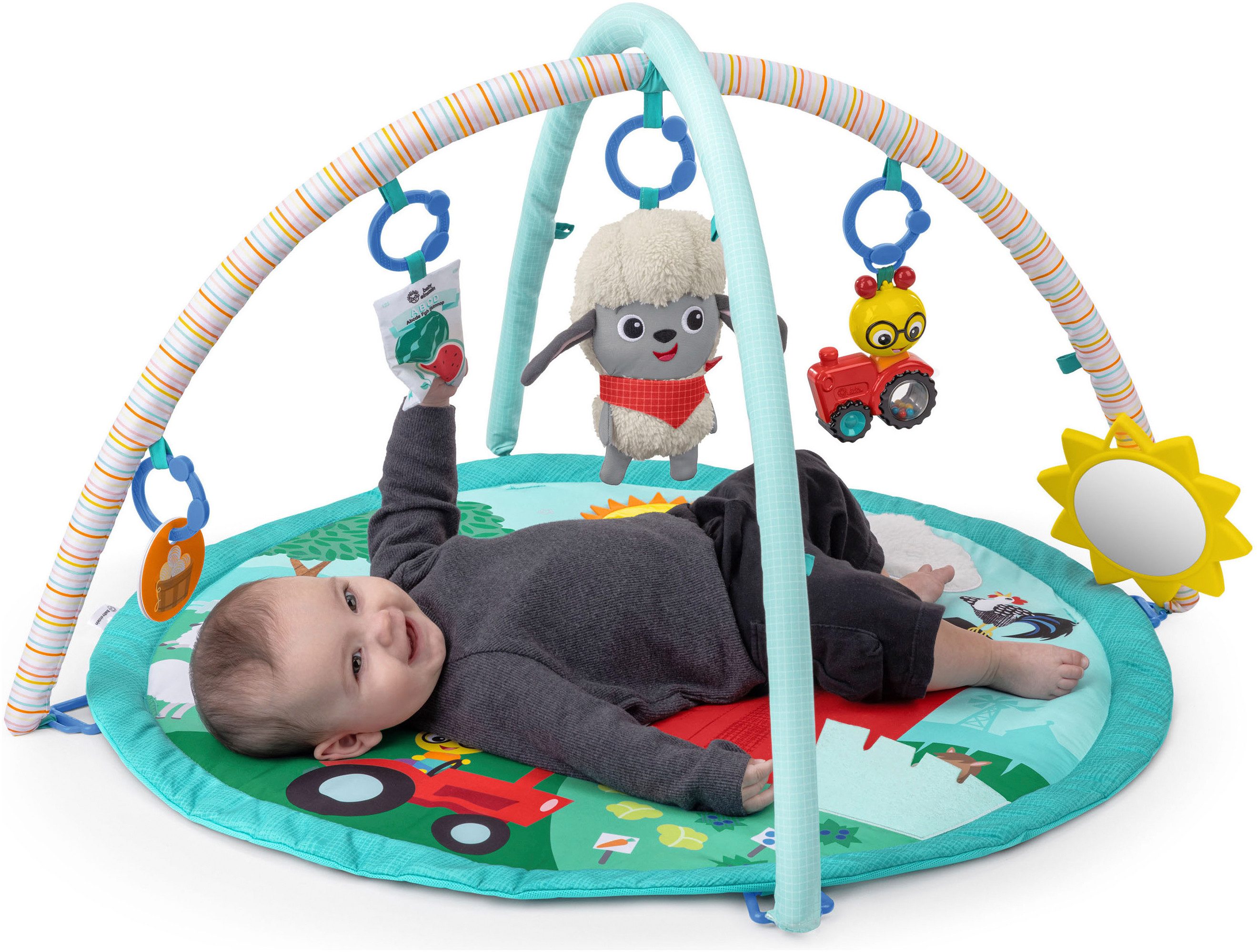Baby Einstein Spielbogen Happy Harvest Touch & Feel Activity Gym, mit Soundeffekt