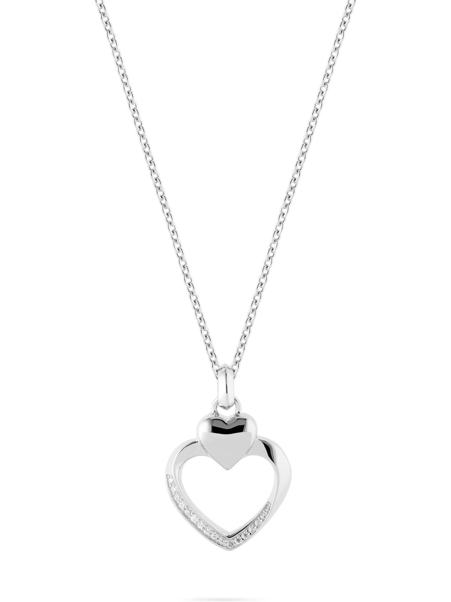 JETTE Silberkette JETTE Damen-Kette 925er Silber, recycelt Zirkonia, HEARTS günstig online kaufen