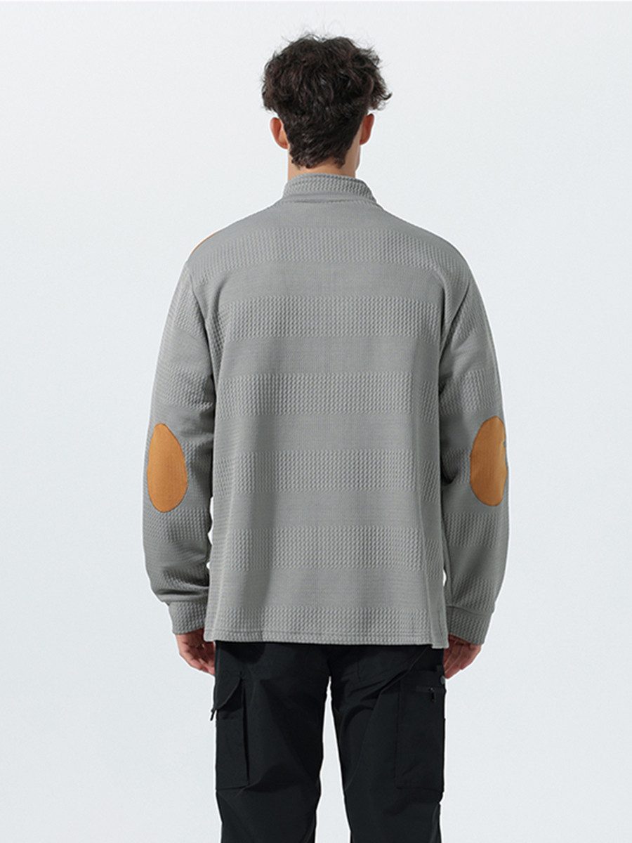 YOUTHUP Cardigan Herren Jacquard Jacke Übergangsjacke