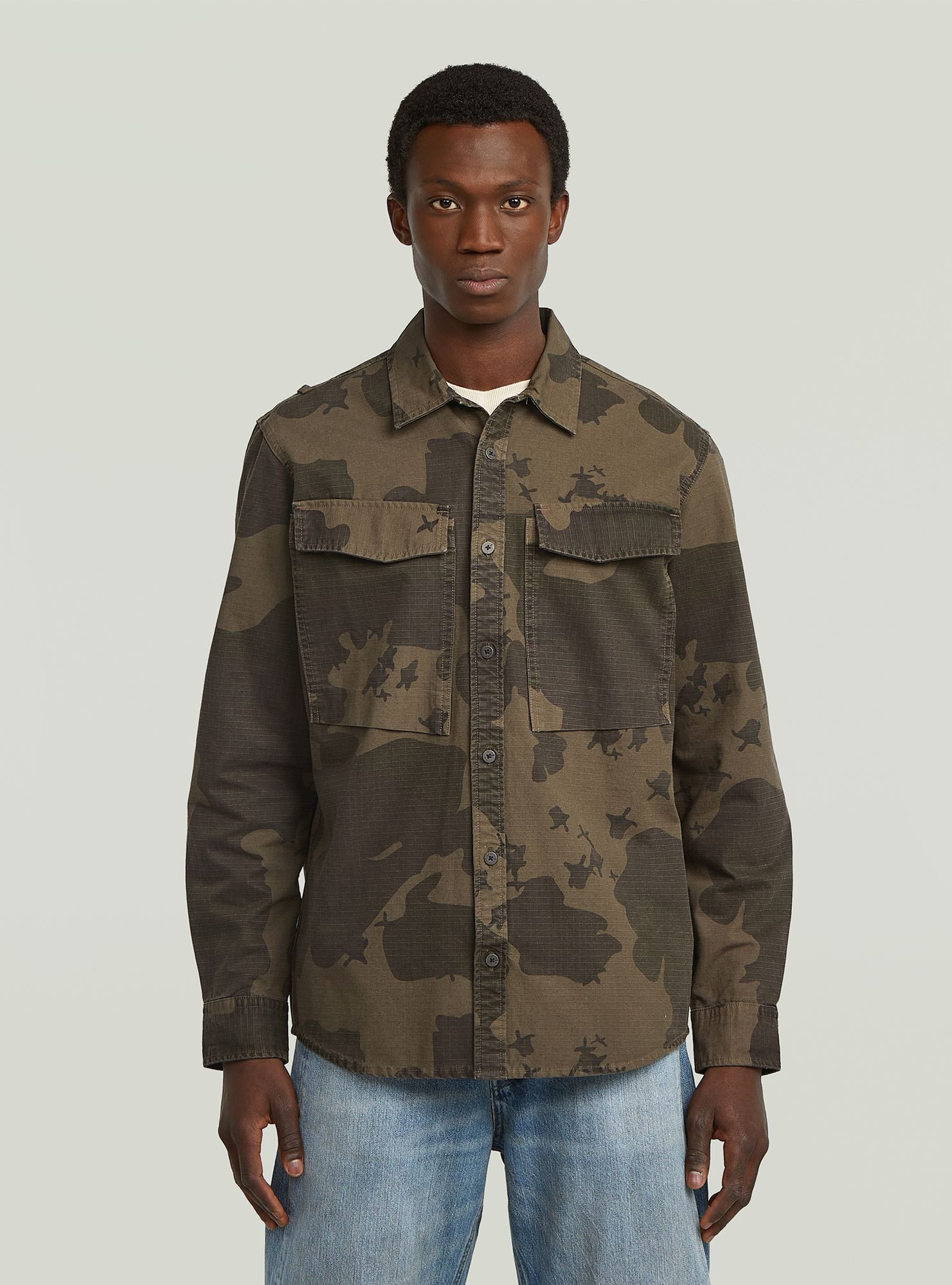 Langarmshirt Cargo Pocket Regular Shirt