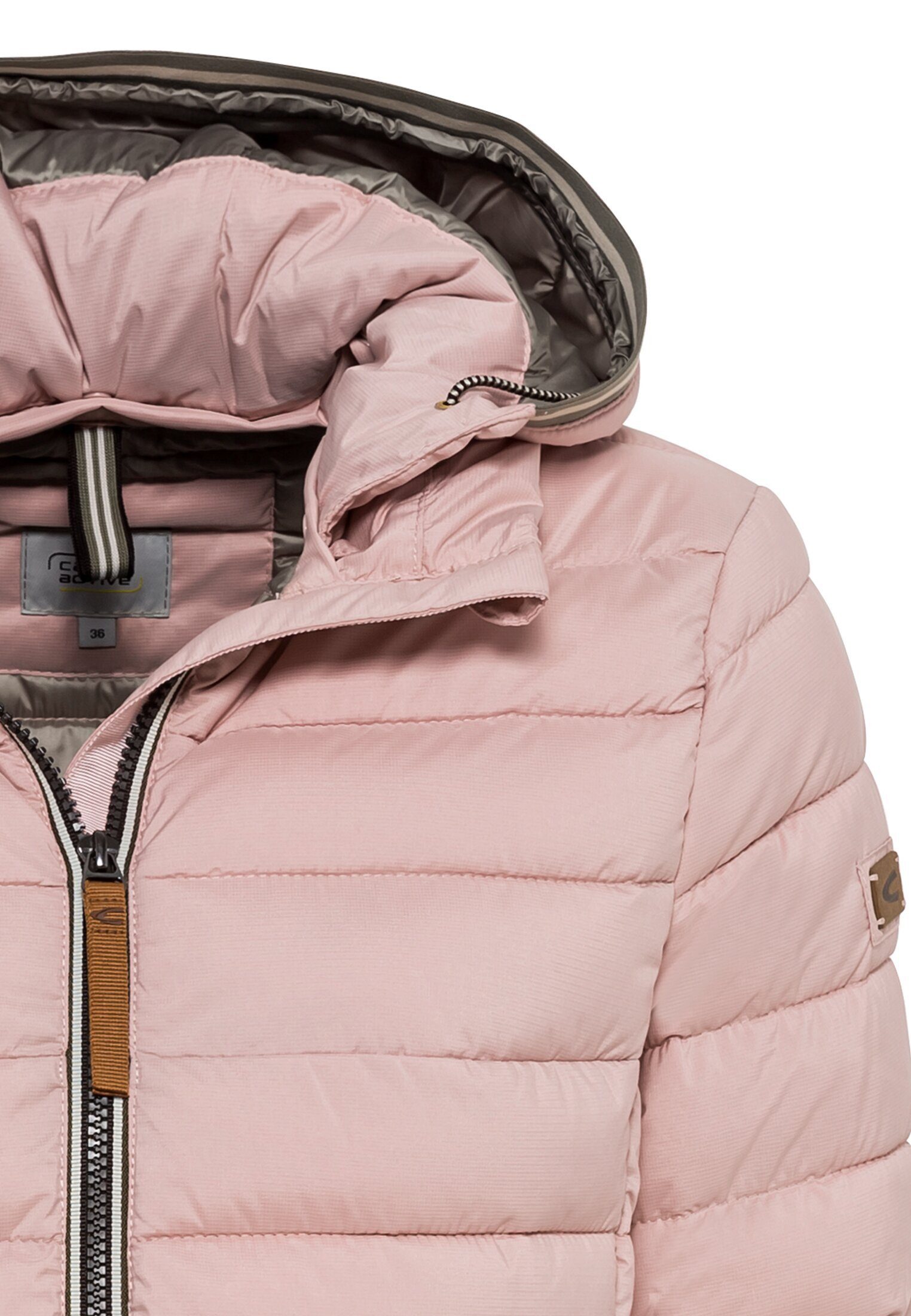 camel active Steppjacke mit Kapuze abnehmbarer Rose