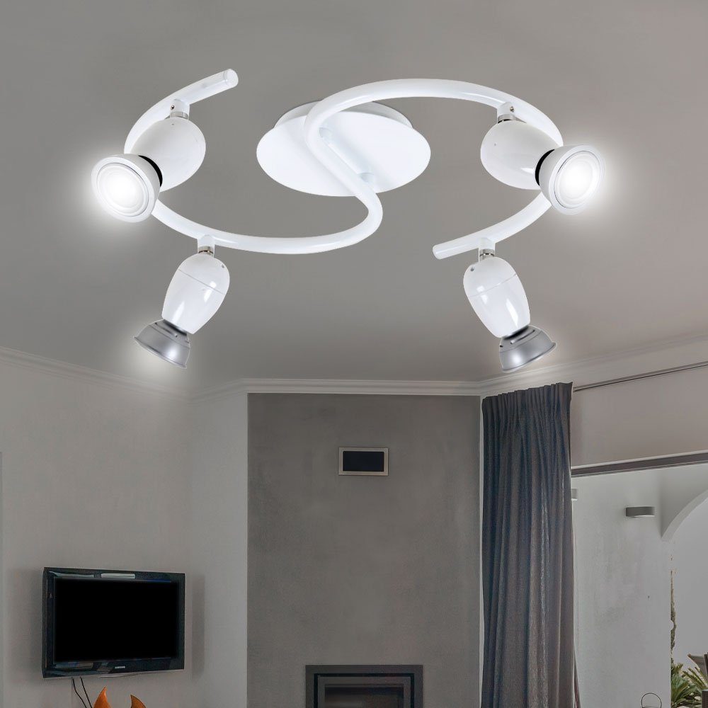 Philips LED Deckenspot, Leuchtmittel inklusive, Beleuchtung LED Decken 16 Leuchte Spirale Warmweiß, Design Watt