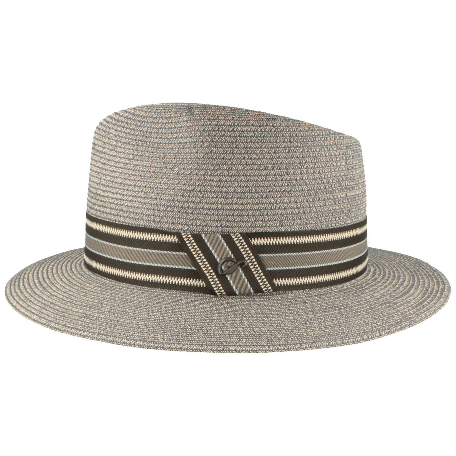 Göttmann Strohhut Traveller "Hemingway" mit gemustertem Ripsband