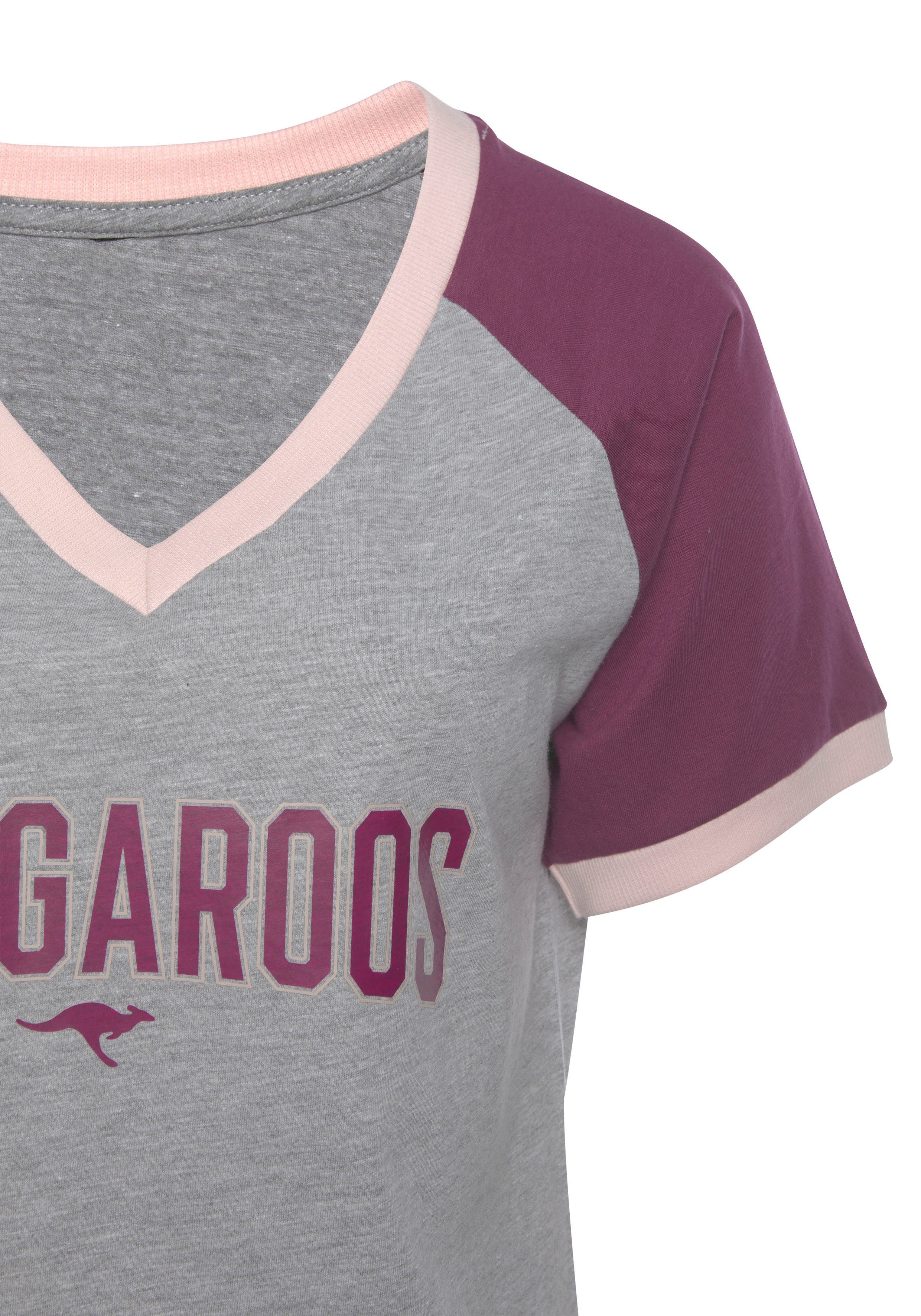 KangaROOS Bigshirt mit kontrastfarbenen Raglanärmeln