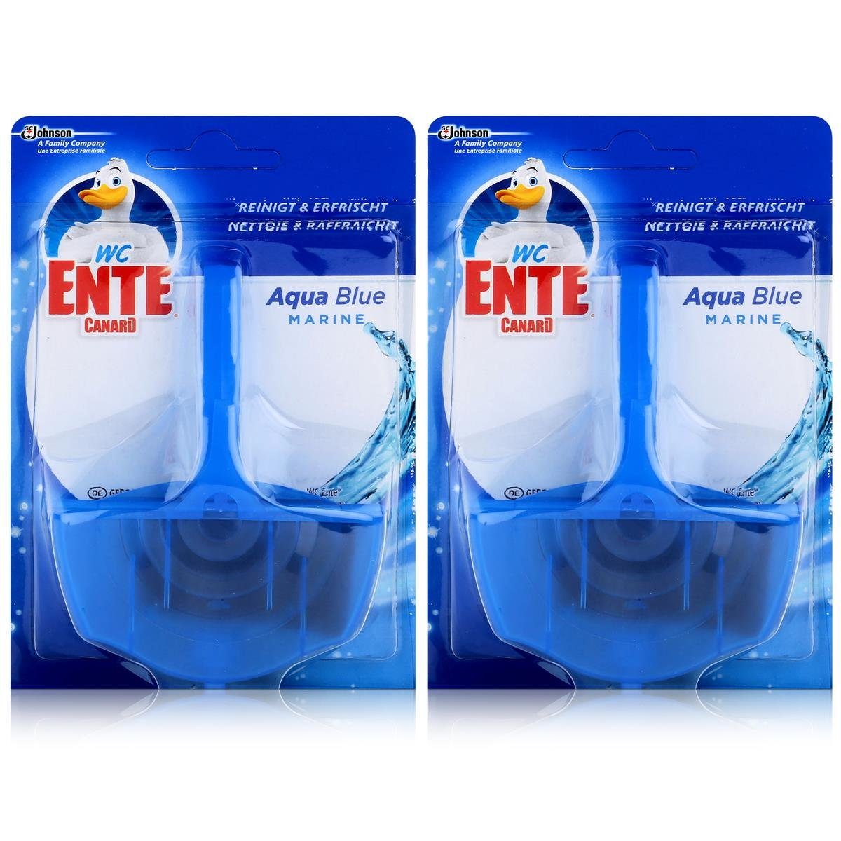 Ente Einhänger WC WC (2er Ente Pack) 40g Aqua WC-Reiniger Blue WC-Frische