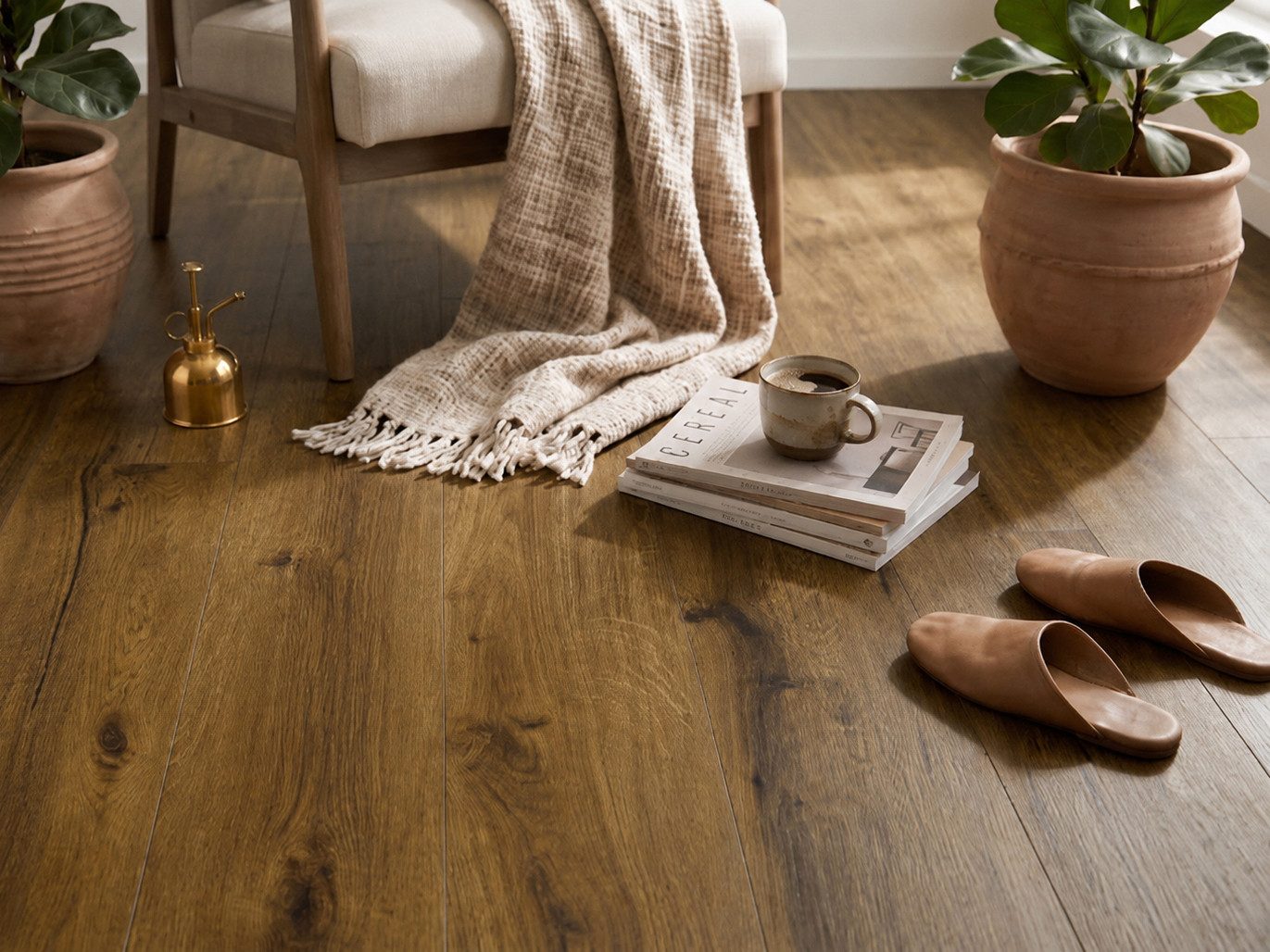 BASICfloor Vinylboden Vinylboden LVT Eiche Goldherbst Landhausdiele