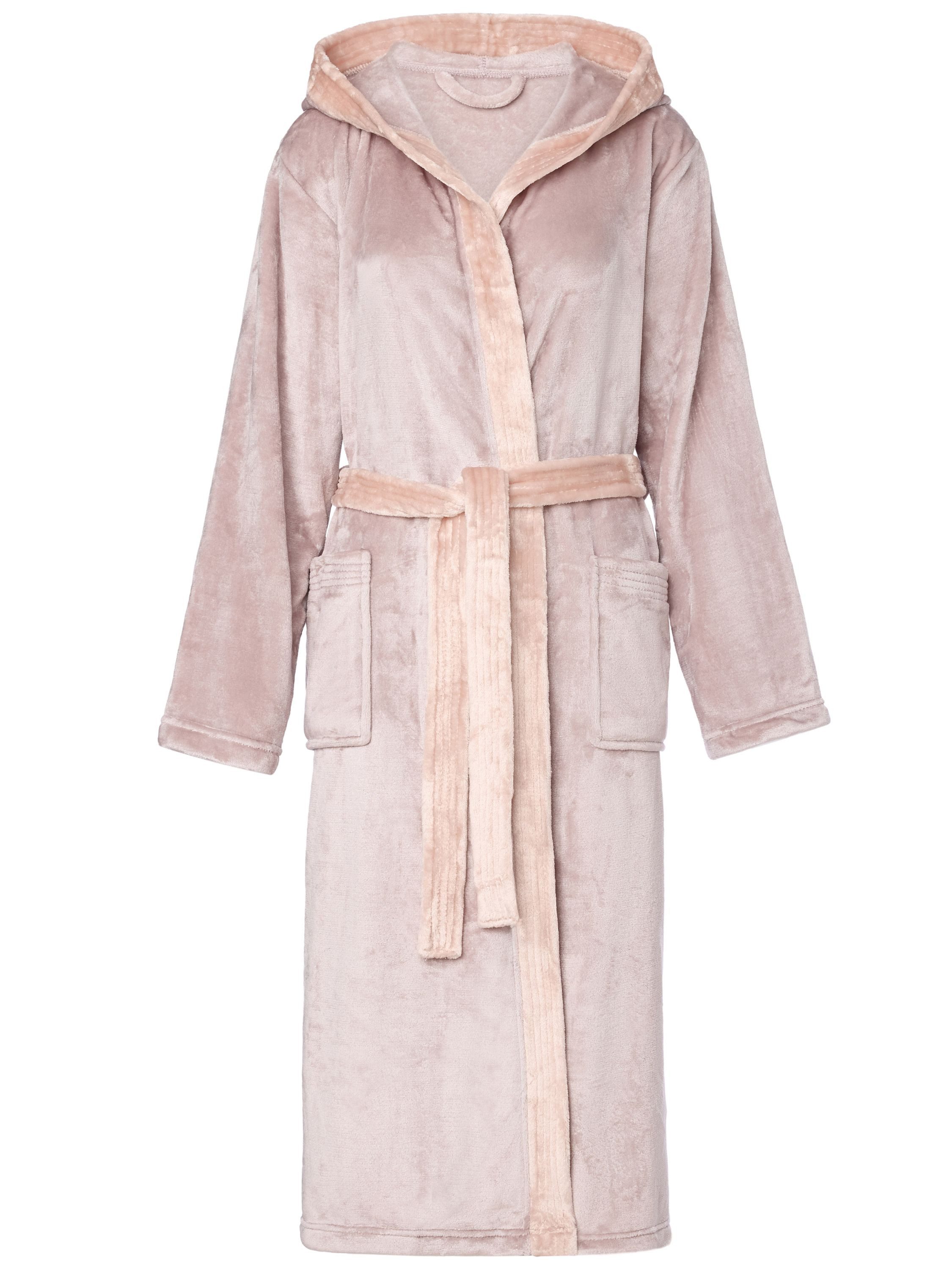 Bellivalini Bademantel Damen Bademantel lang mit Kapuze und Gürtel BLV50-16 günstig online kaufen