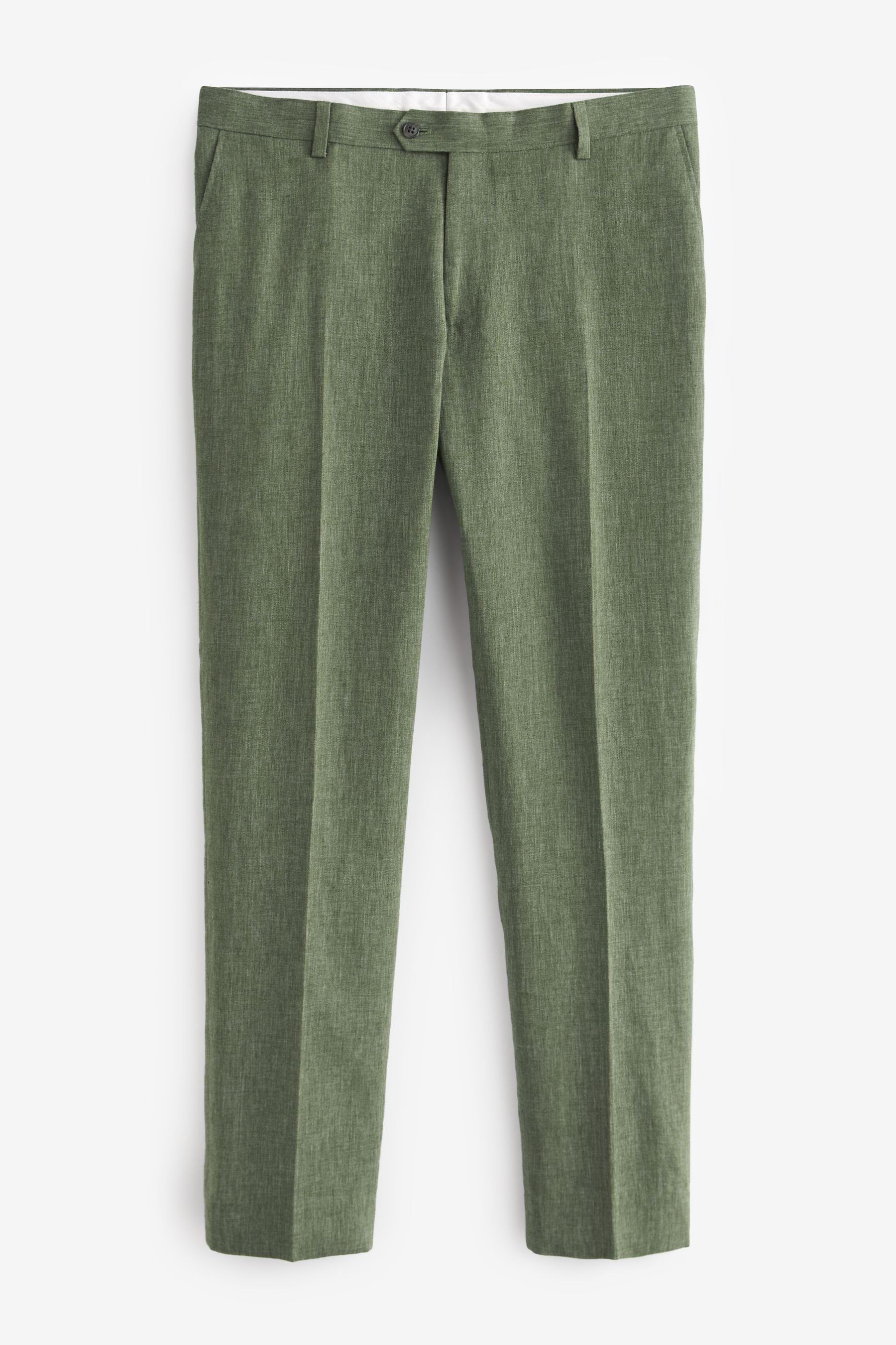 Next Anzughose Tailord Fit Anzug aus Leinengemisch: Hose (1-tlg) Green