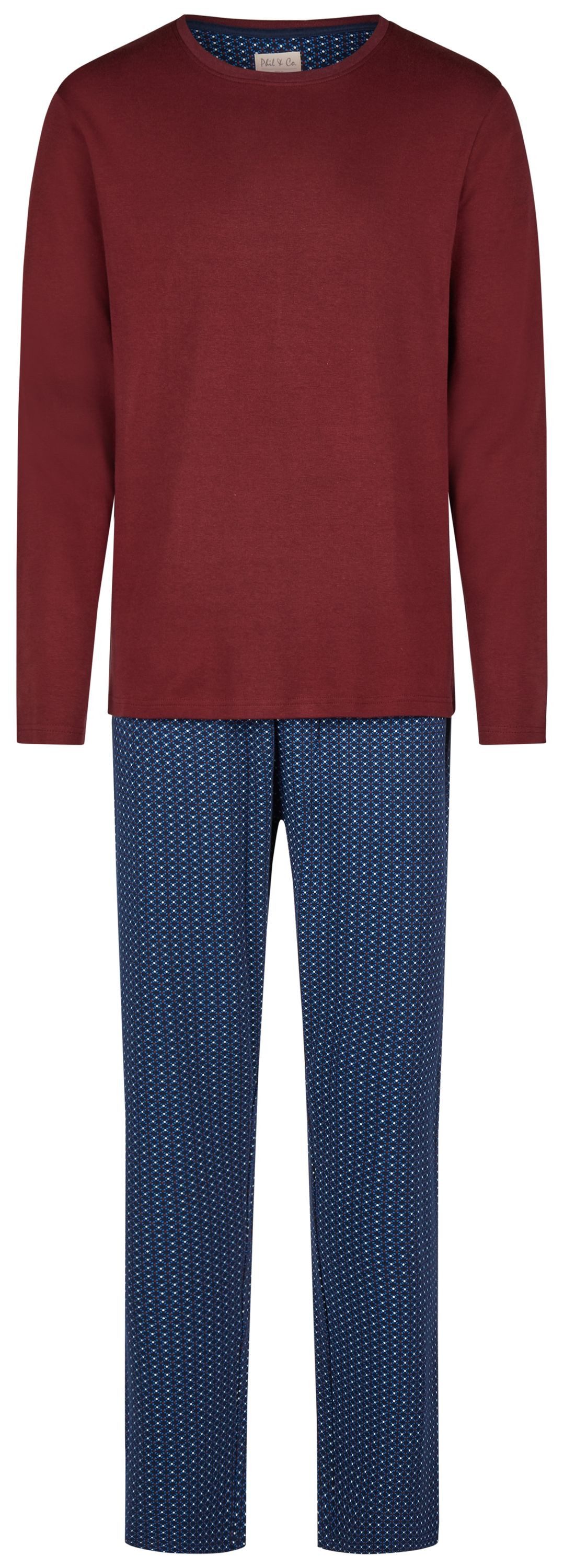 Phil & Co. Schlafanzug Casual (Set, 2 tlg., 2-teilig) Herren Pyjama lang In günstig online kaufen