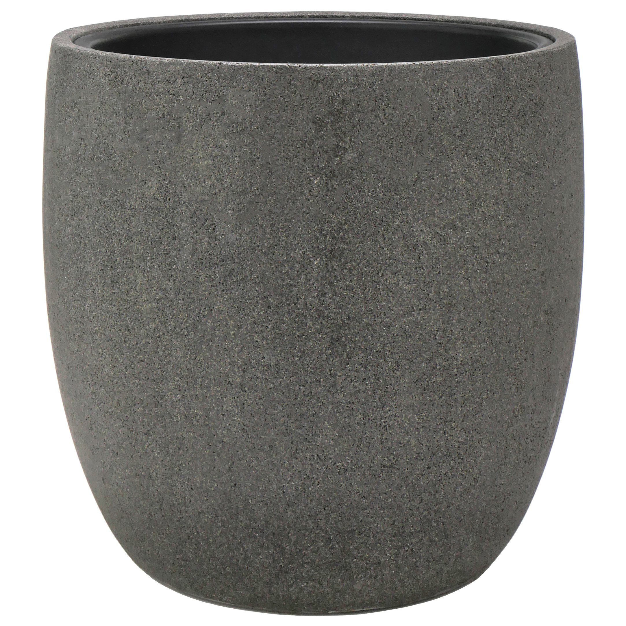 Flingora Pflanzkübel Dao, mit Einsatz - Fiberglas - Indoor & Outdoor - Steingrau - Ø 49 cm