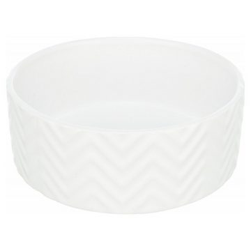 TRIXIE Futterbehälter Keramiknapf weiß, Maße: Ø 13 cm / Fassungsvermögen: 400 ml