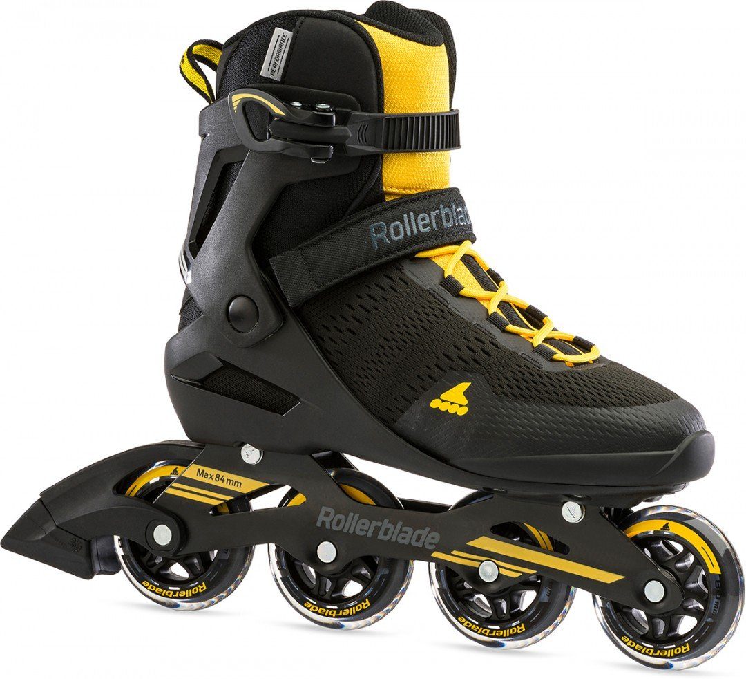 Sport Skateausrüstung ROLLERBLADE Inlineskates ROLLERBLADE SPARK 80 Inline Skate 2021 black/saffron yellow