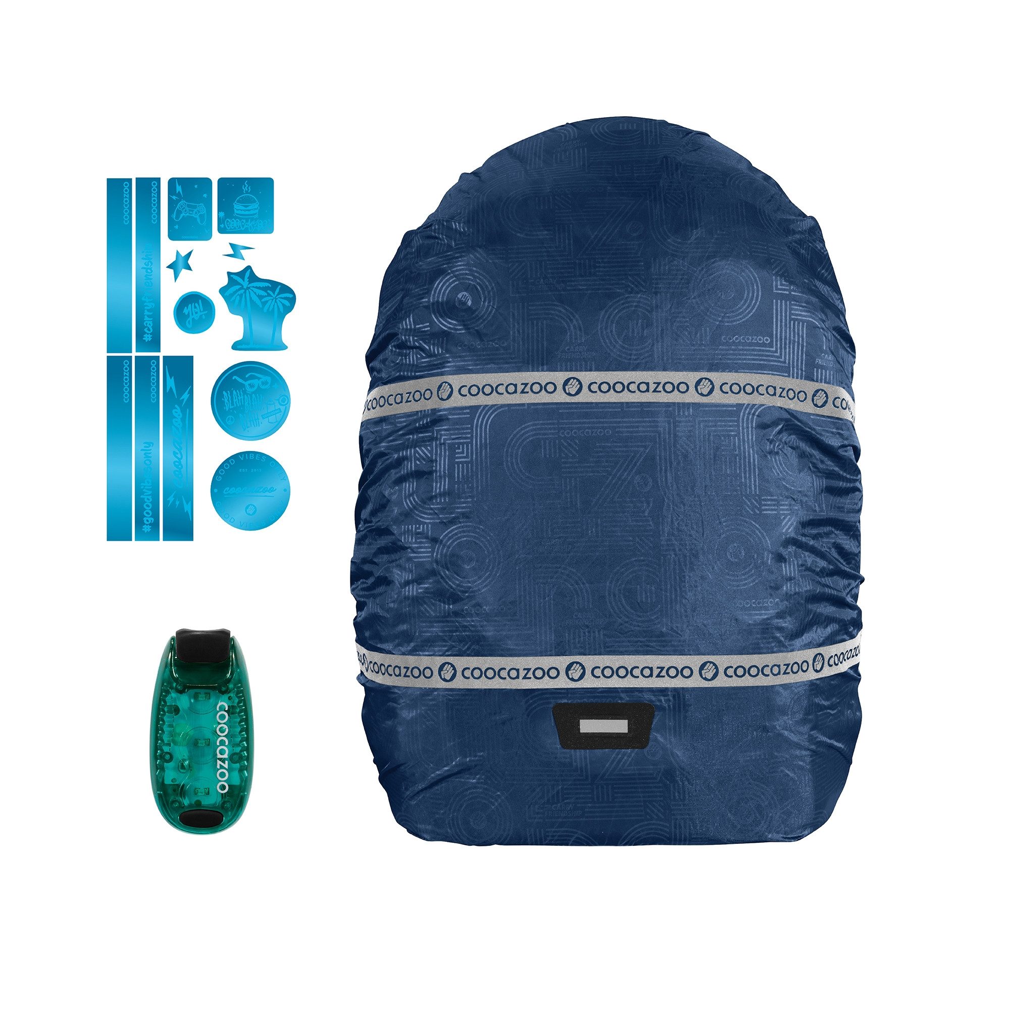 coocazoo Schulranzen Regen- und Sicherheits-Set, 3-teilig (3-tlg)