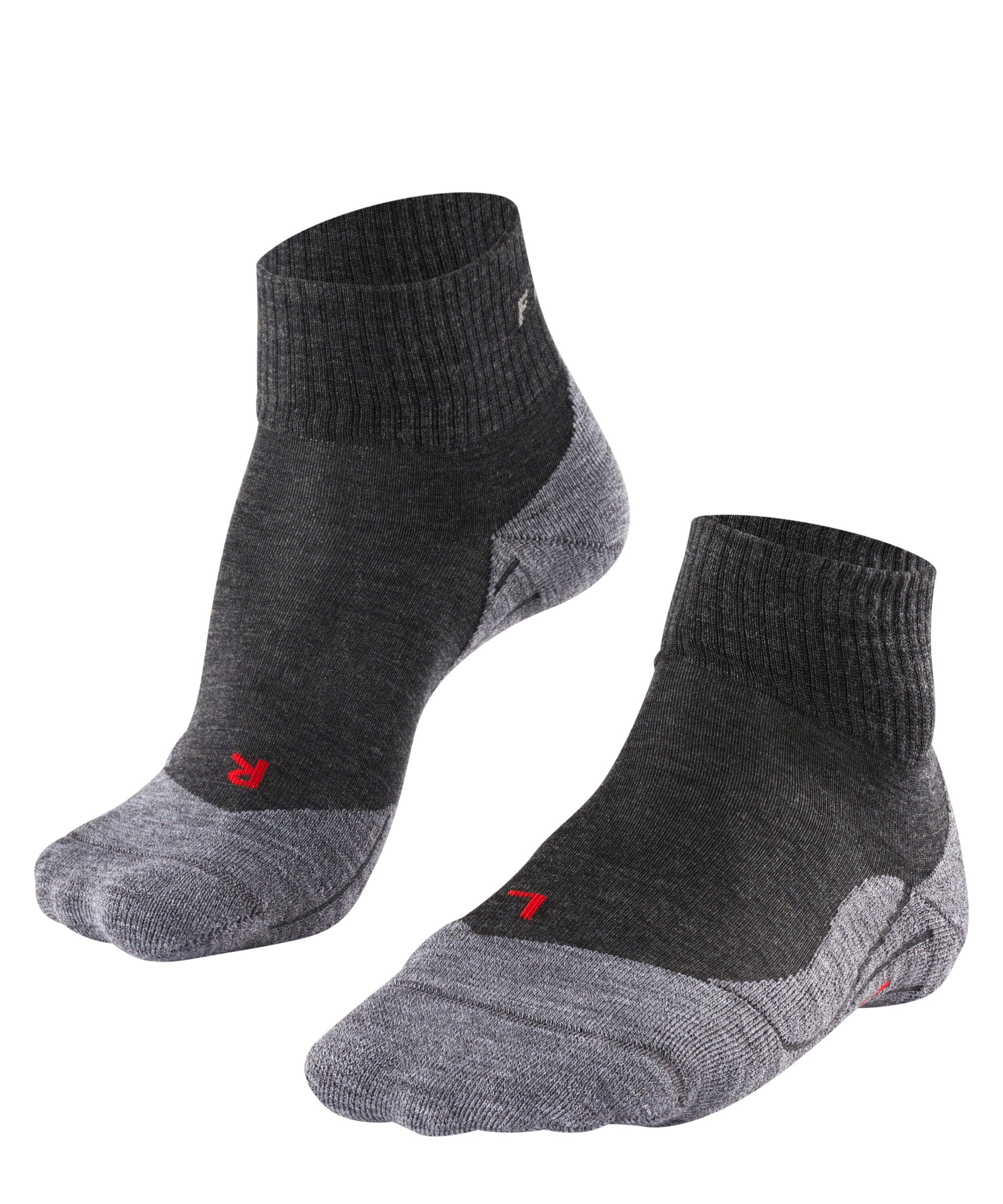 FALKE Wandersocken TK5 Wander Short (1-Paar) Leicht und bequem für Freizeitwanderungen asphalt mel. (3180)