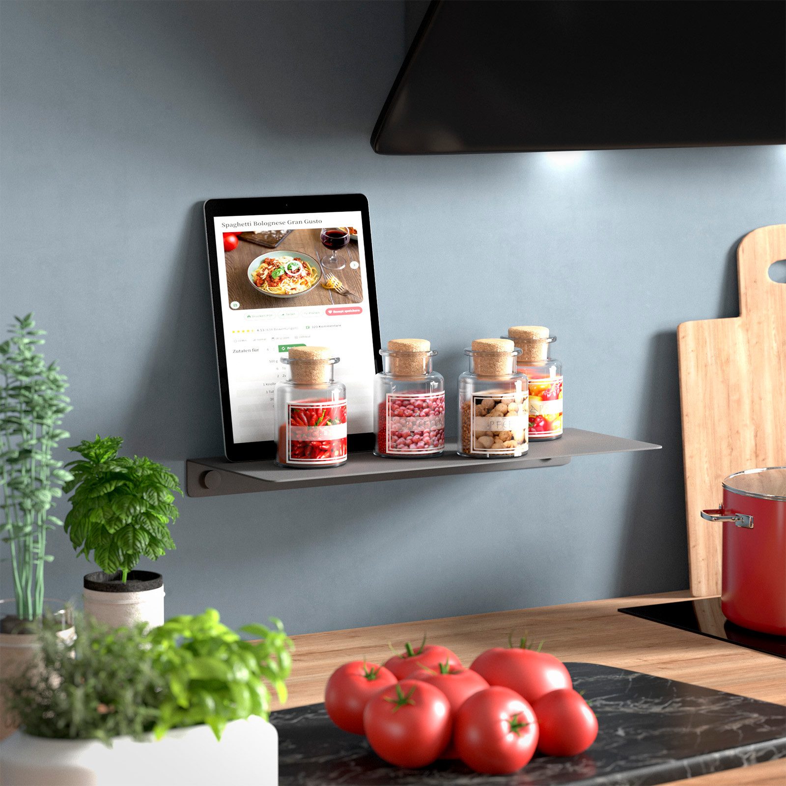 SO-TECH® Wandregal Wandboard HOVER-III 35 x 13 x 3 cm inkl. Befestigungsset günstig online kaufen