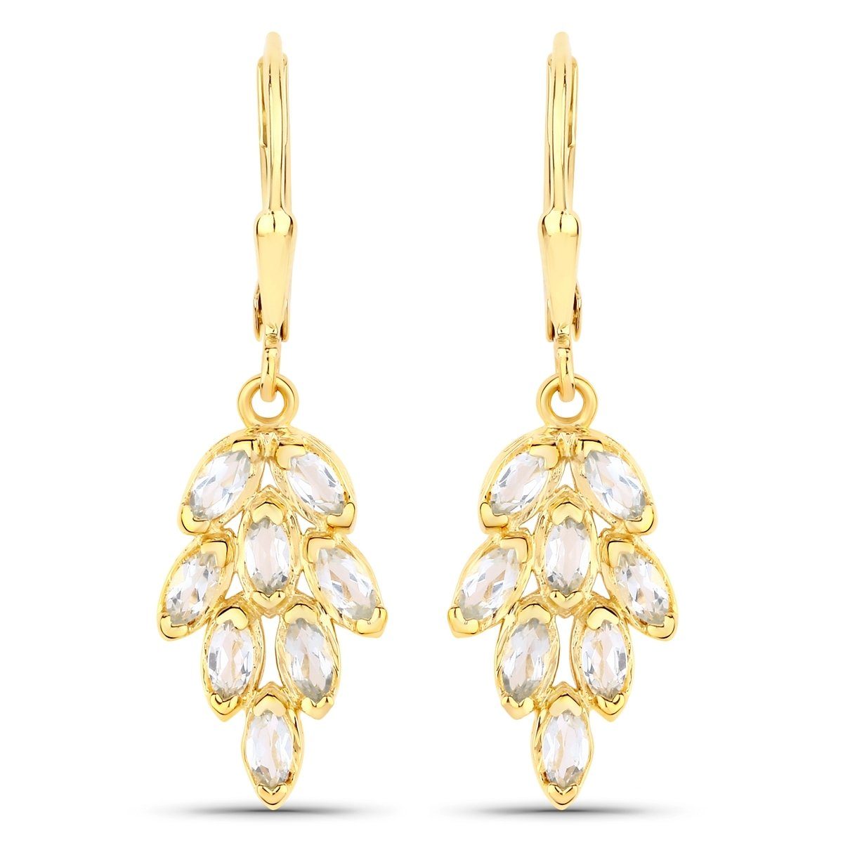 Werbekampagne Rafaela Donata Paar Silber Sterling Ohrhänger gelbgold, aus