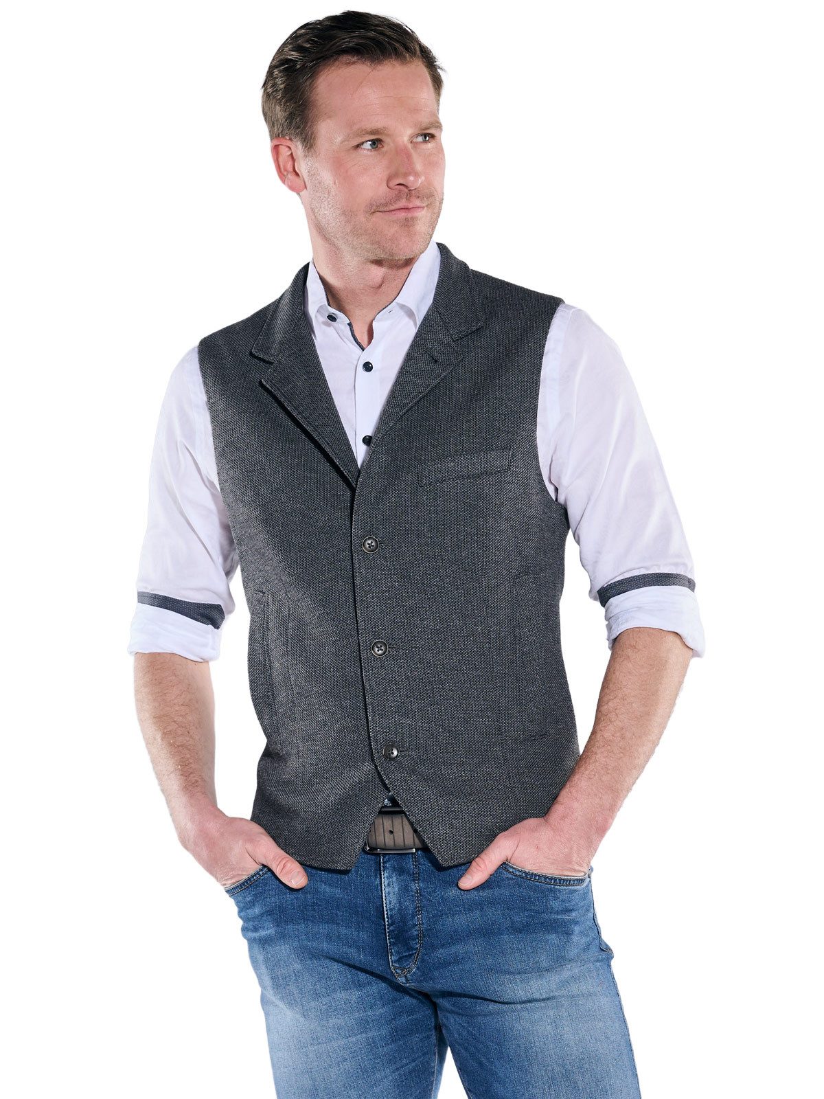 Engbers Anzugweste engbers Herren Sakkoweste, Dunkelgrau