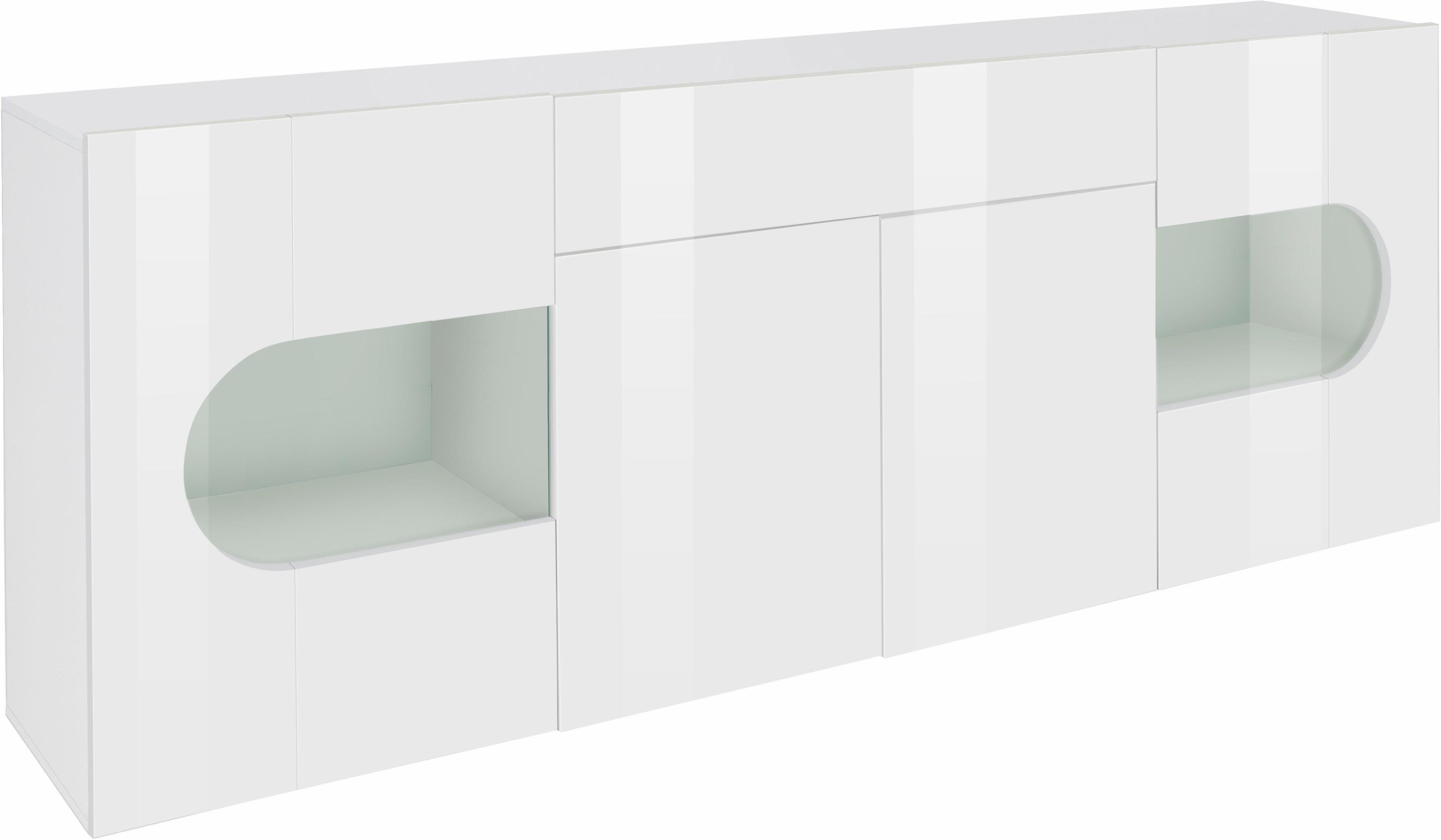 INOSIGN Sideboard Real,Vitrine,Kommode,Schrank,komplett hochglanz lackiert, günstig online kaufen