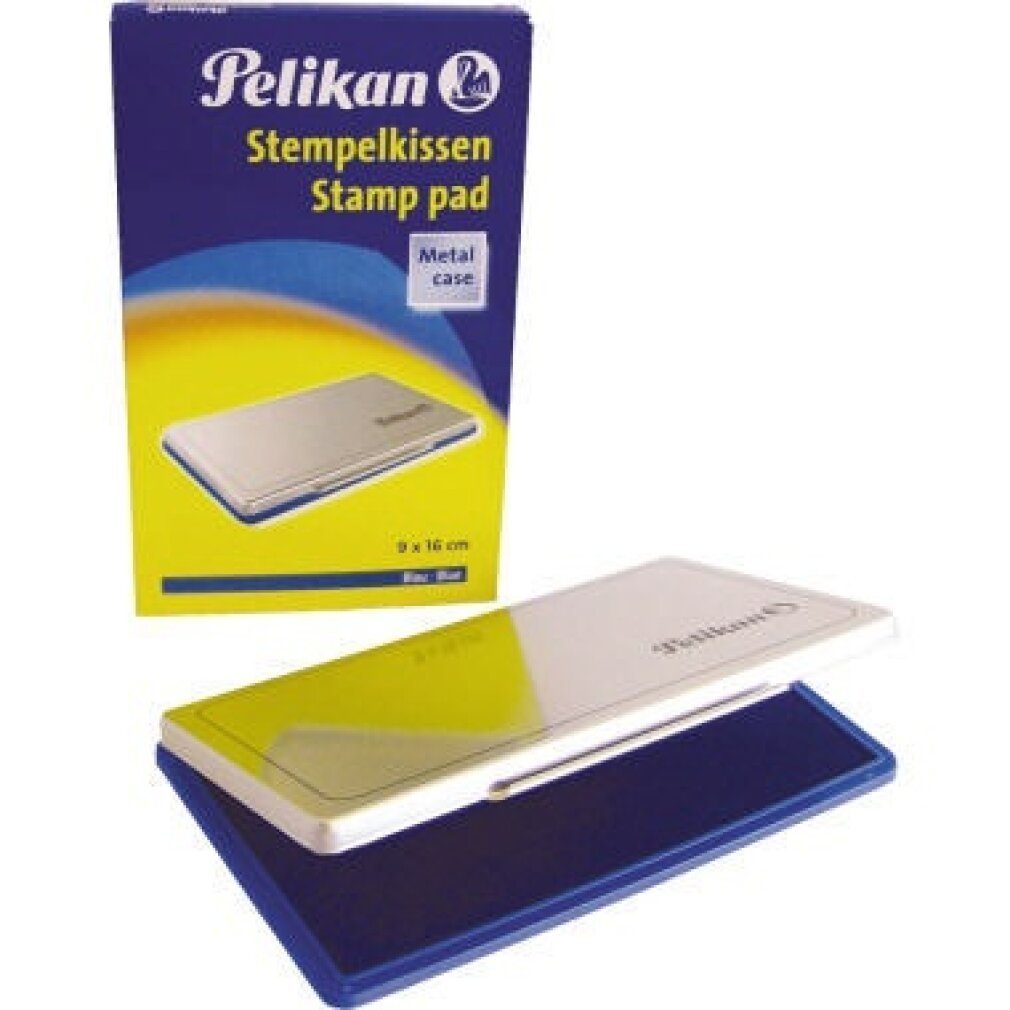 Pelikan Stempelkissen Gr 1 Blau 9X16Cm Metallgehäuse Stempelkissen