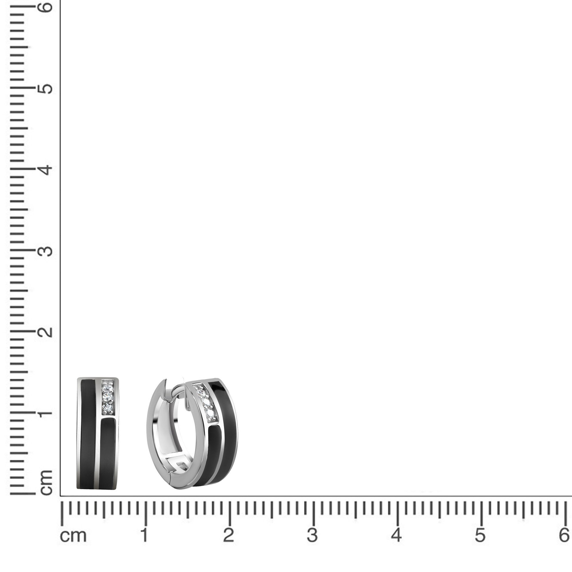 Vivance Paar Creolen 925/- Sterling Silber Zirkonia günstig online kaufen