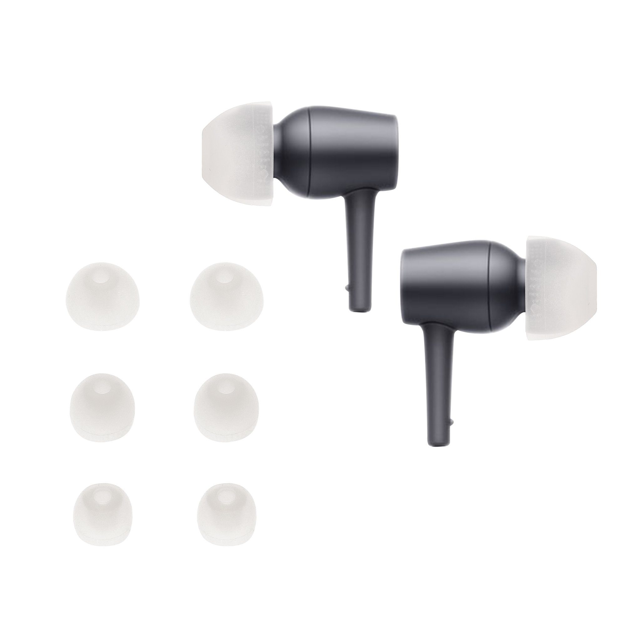 kwmobile (3 Silikon Größen / In-Ear Sony Ohrstöpsel Kopfhörer) für WI-C200 - Ohrpolster 6x Polster Weiß WI-1000X WI-H700 / MDR-EX750BT /