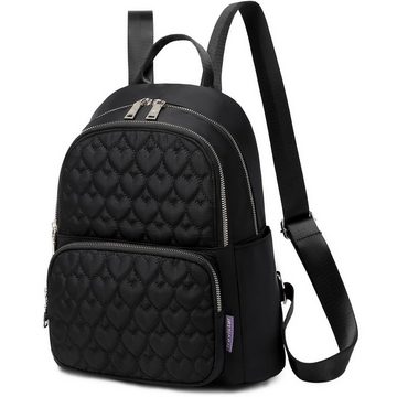 AquaBreeze Cityrucksack Rucksack Damen Klein Elegant Cityrucksack (1-tlg., Modern Damenrucksack Wasserdicht Schultertasche Kleiner Rucksacktasche), Diebstahlsicher Tagesrucksack Backpack Women für Reisen Arbeit Schwarz