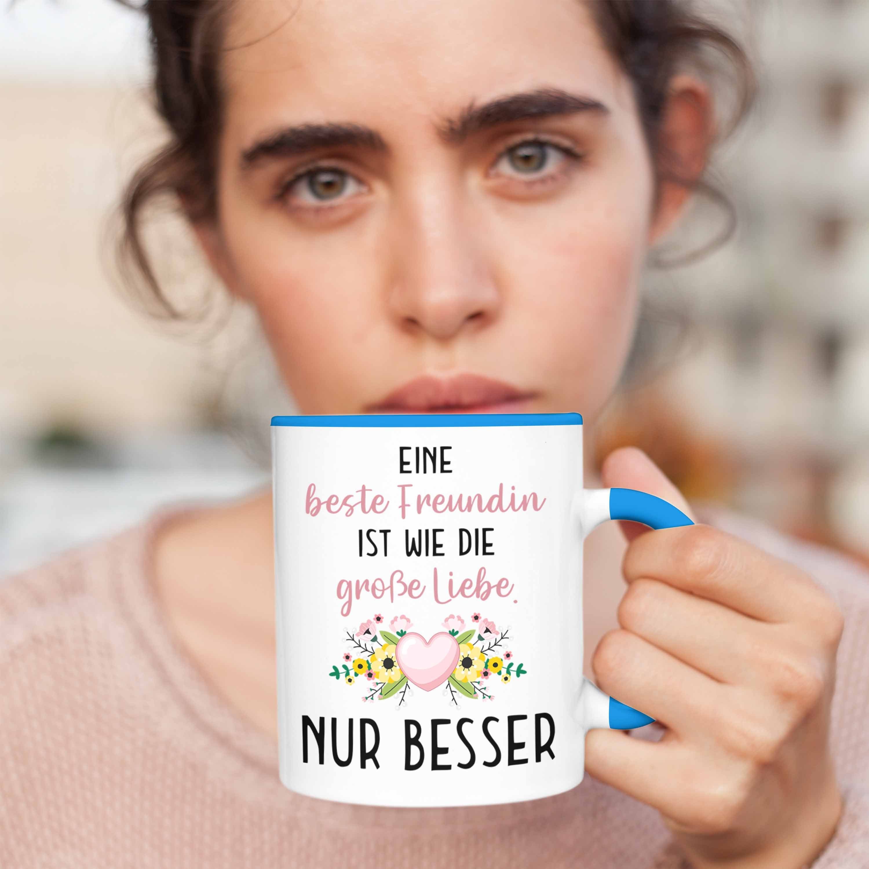 Trendation Geburtstag Tasse Blau Wie Beste BFF Beste Freundin Geschenk Aller Tasse Freundin