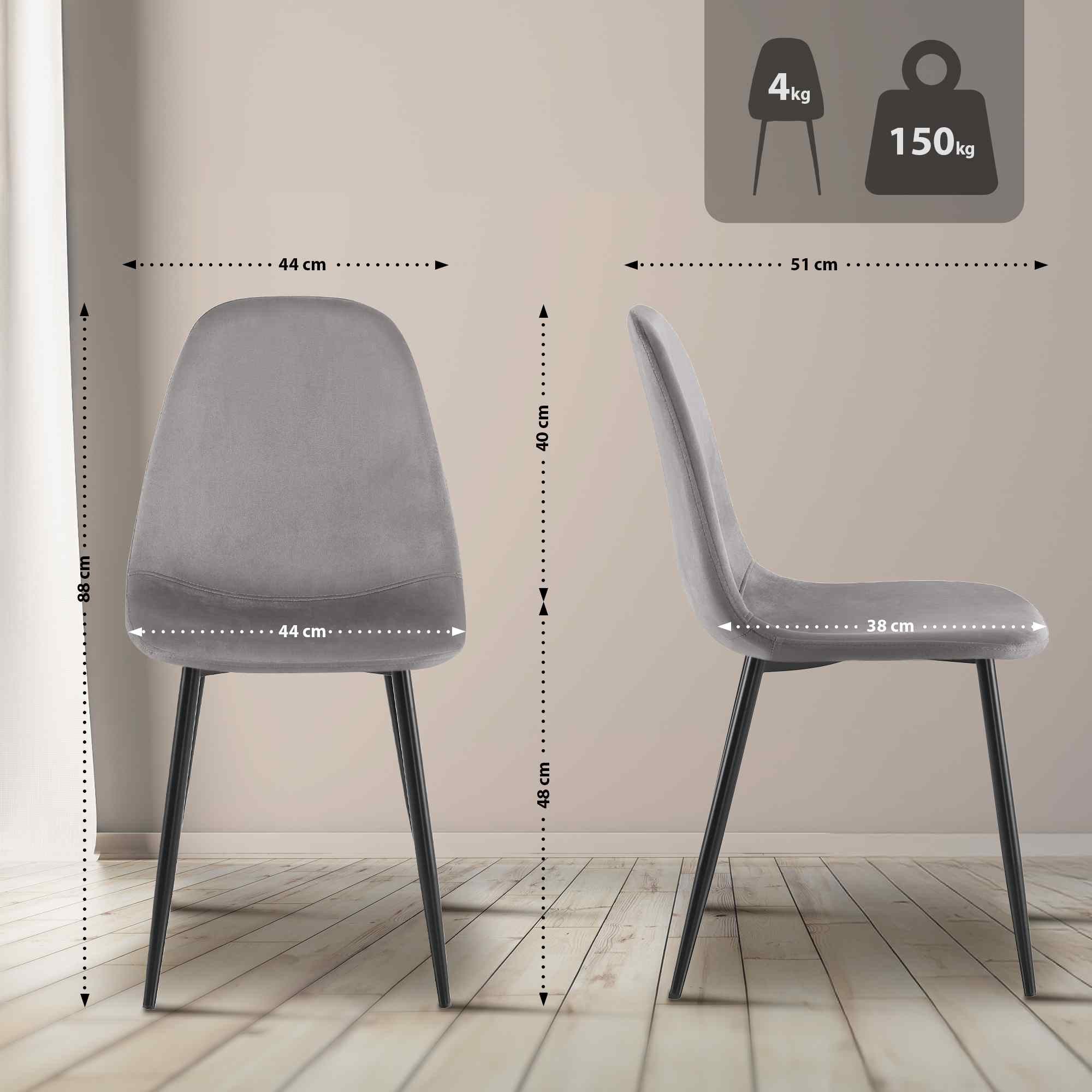 CLP Esszimmerstuhl Napier (4er Set), Metall, günstig online kaufen