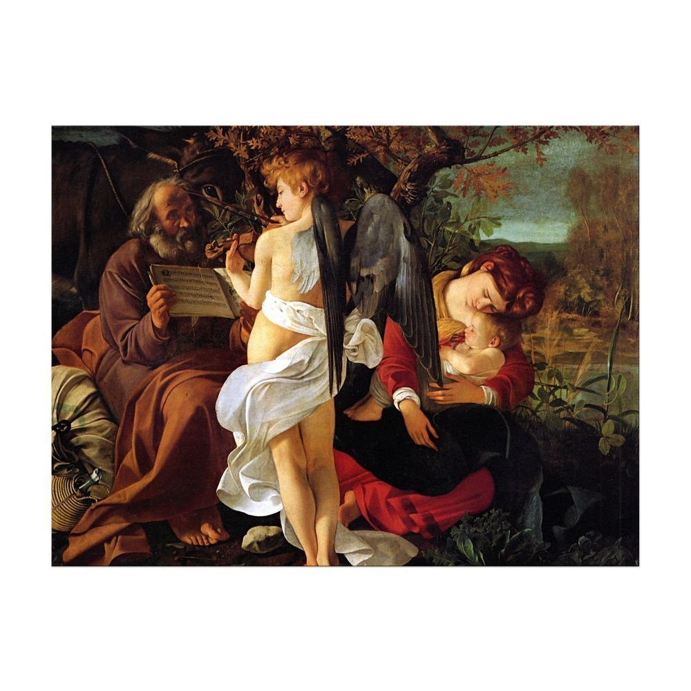 Bilderdepot24 Leinwandbild, Caravaggio Ruhe auf der Flucht nach Ägypten online kaufen OTTO