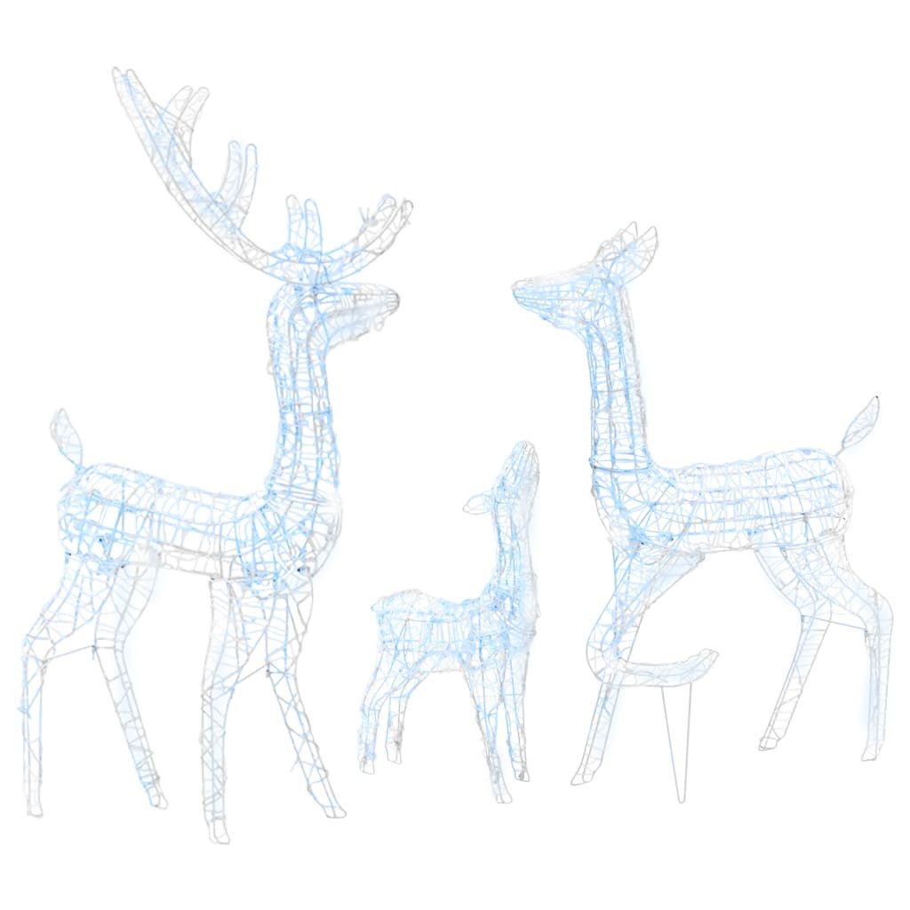 vidaXL Weihnachtsfigur LED-Rentier-Familie Weihnachtsdeko Acryl 300 LED Kaltweiß (1 St)