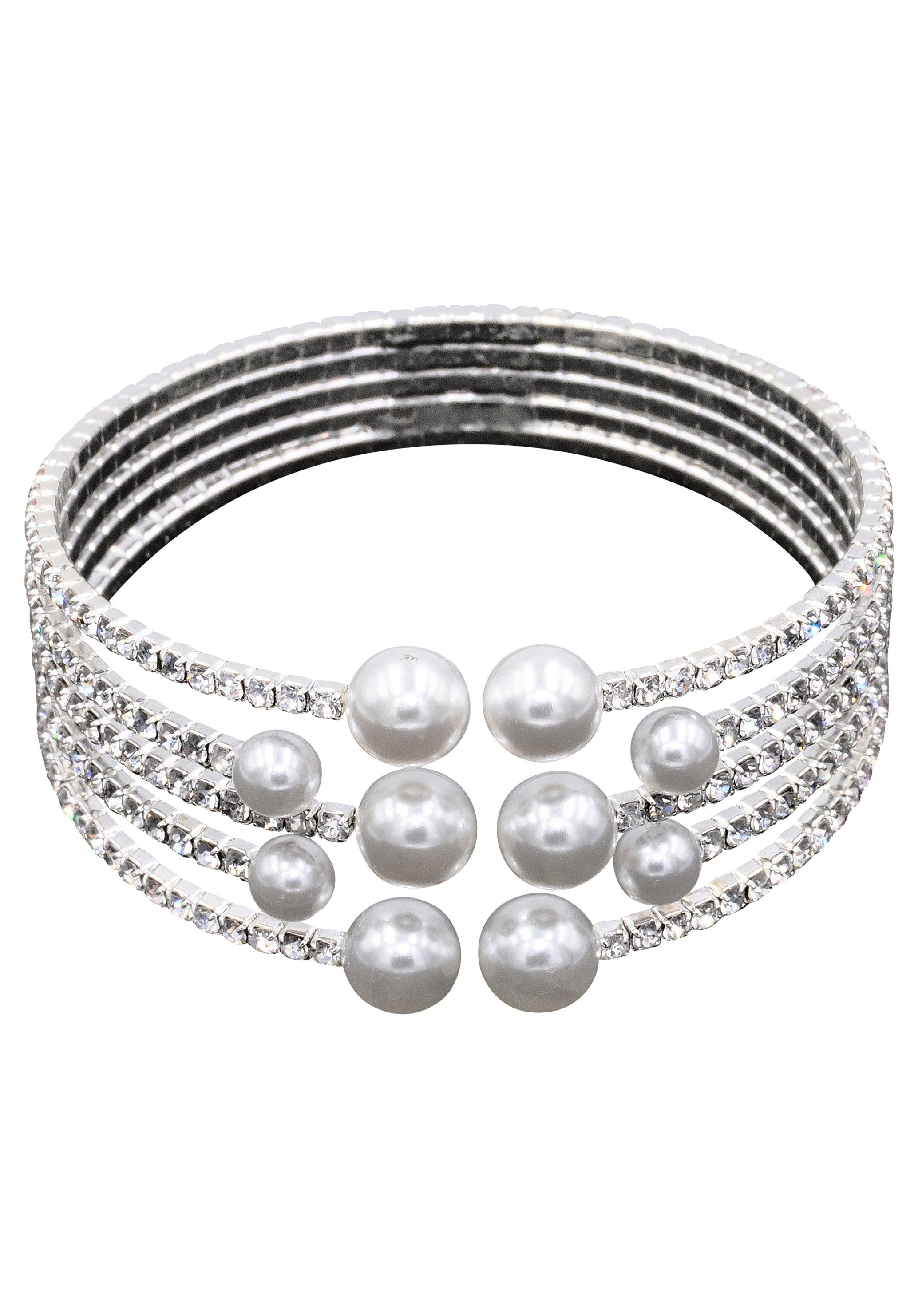 Firetti Armspange festlich und elegant, mit Glasstein - mit Glasperle