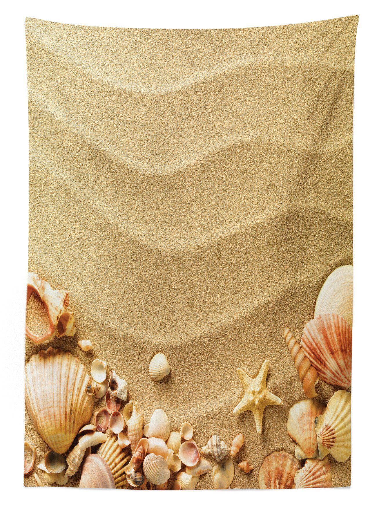 Tischdecke Sand den Muscheln Schale Klare Waschbar Für Bereich Verschiedene Farbfest Farben, geeignet Außen Abakuhaus auf