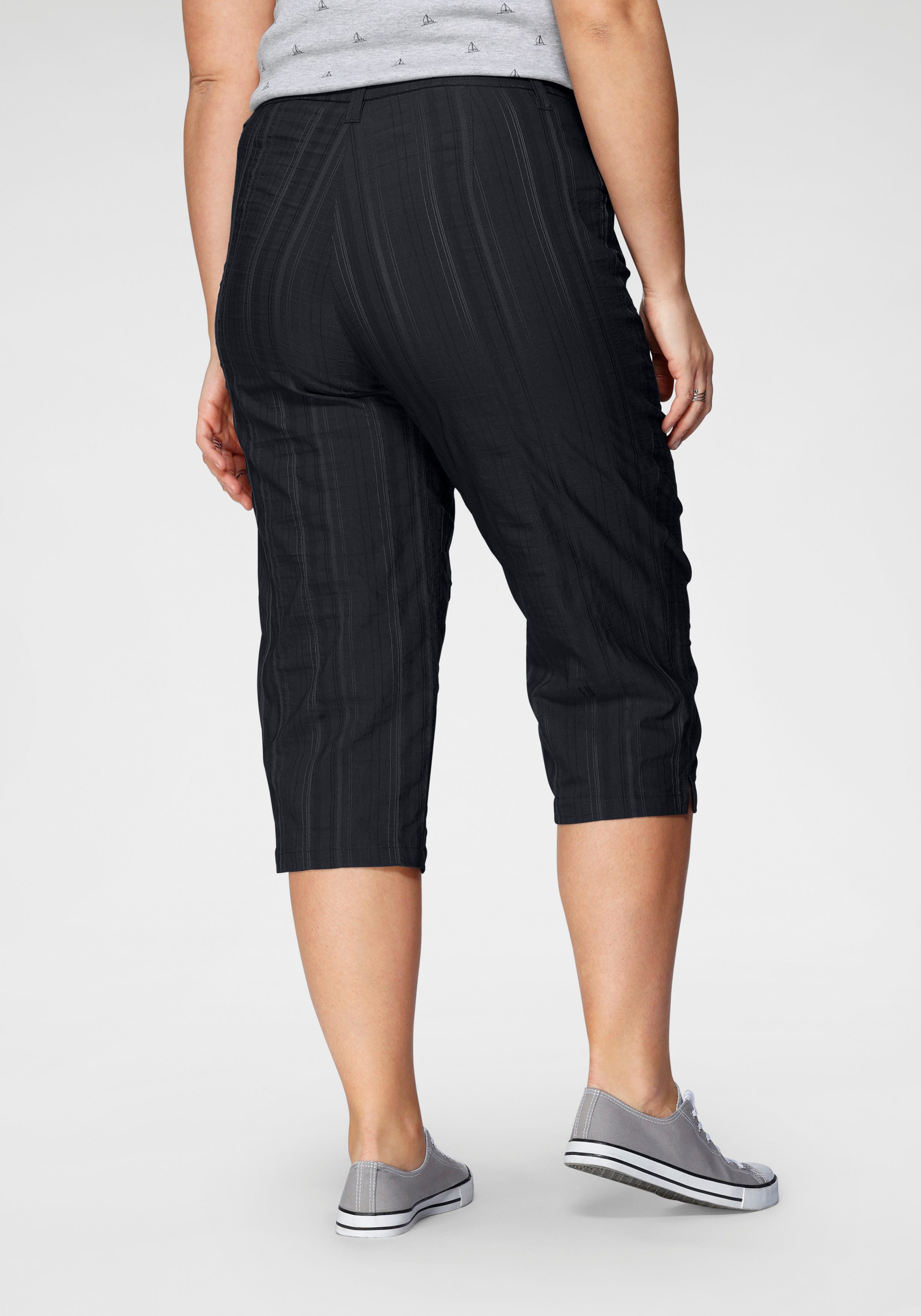 KjBRAND Caprihose Babsie: bequemer Oberschenkel Sommerhose mit Strukturmuster