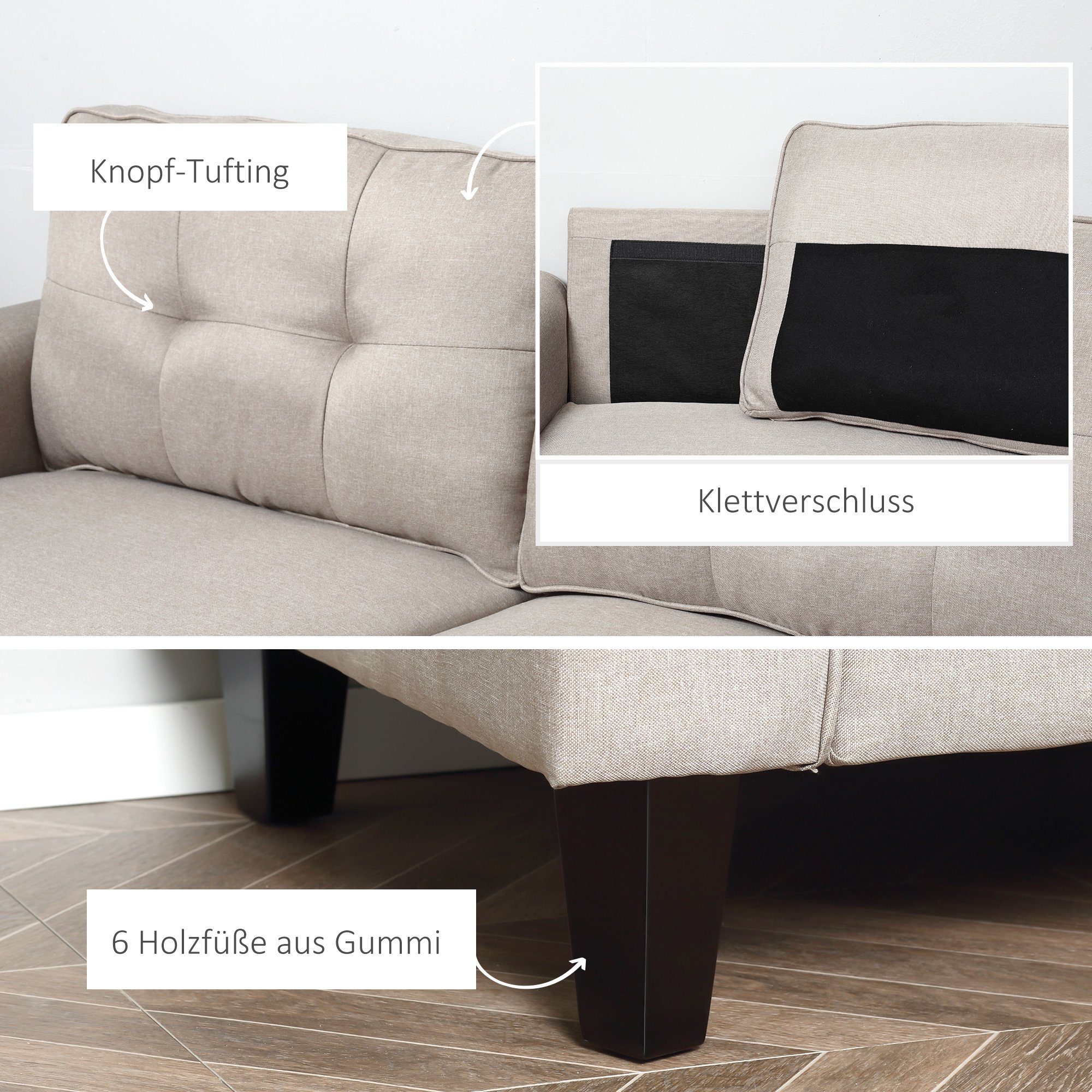 HOMCOM 3-Sitzer Sofa