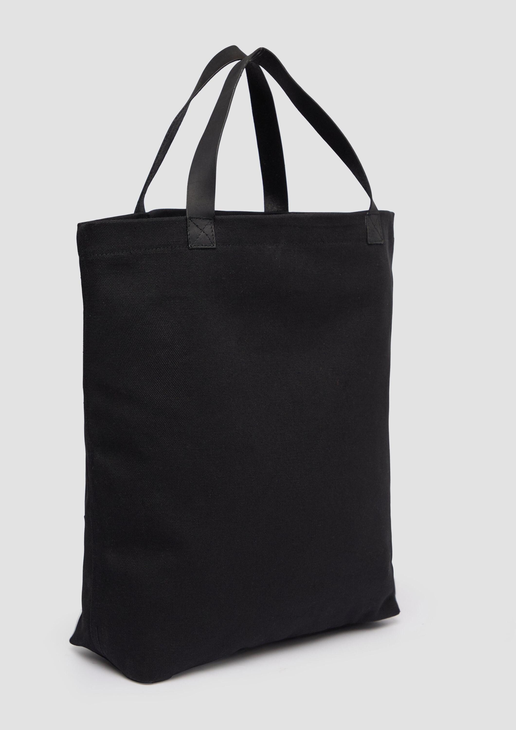 s.Oliver Shopper Tasche, Shopper mit Lederhenkeln und Label-Patch