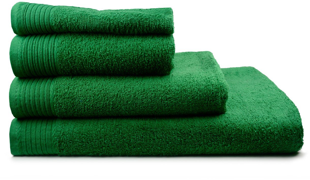 Schnoschi Handtuch Handtuch hochwertige mit Bestickung oder Opa Duschtuch bestickt mit Oma Badetuch, oder Opa Gästehandtuch grün Oma