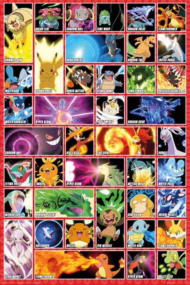 Poster Pokemon - Pokémon - Poster - Moves