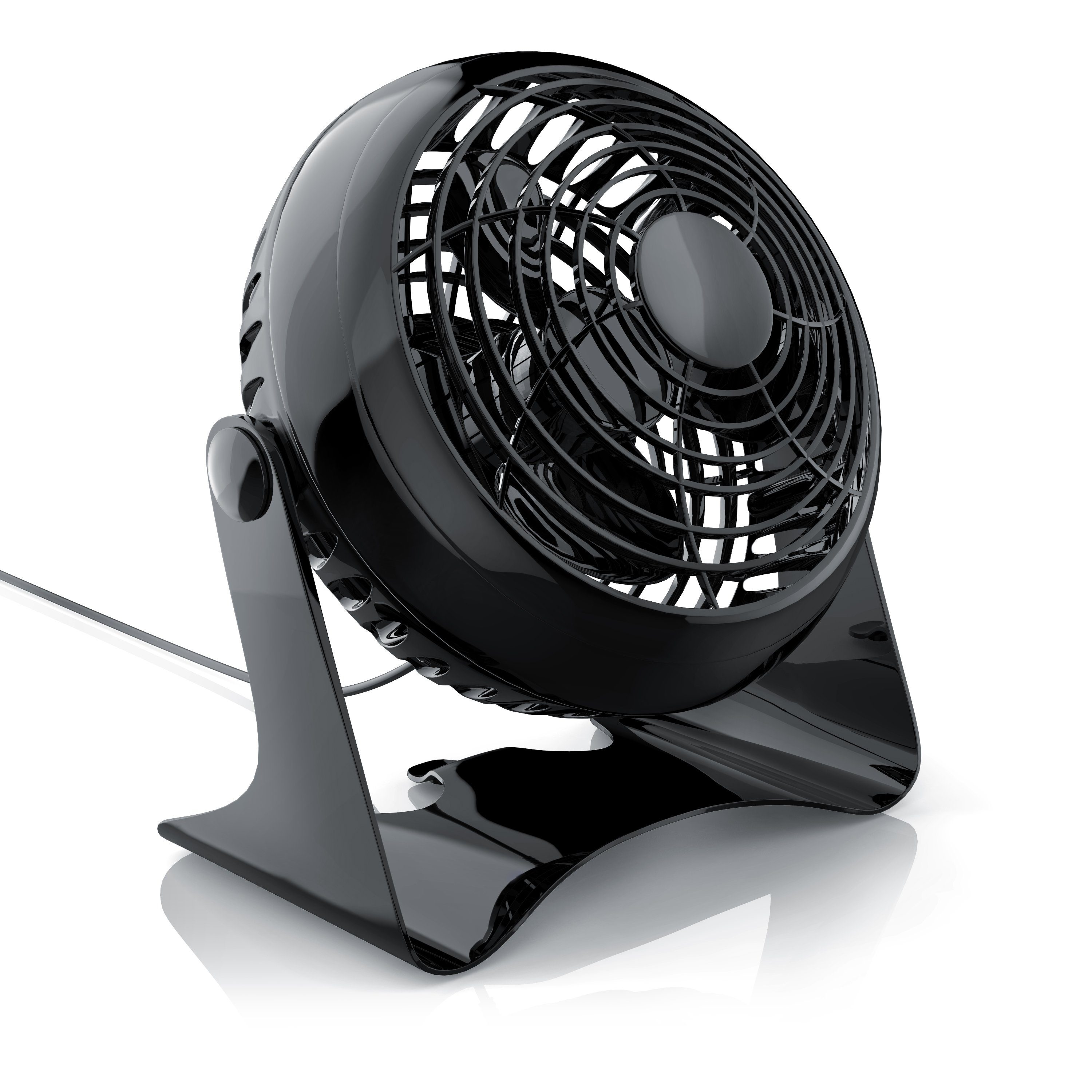 CSL Mini USB-Ventilator, Tischventilator, 2 Geschwindigkeitsstufen, ruhiger Lauf, 90° neigbar