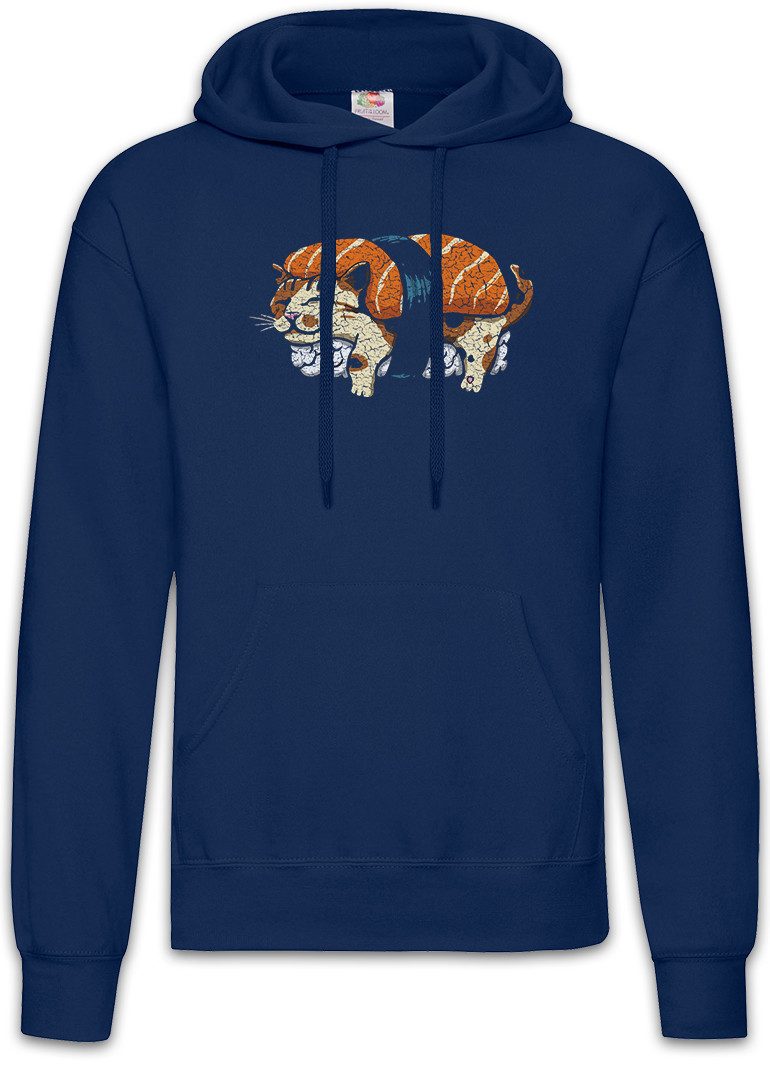 Hoodie Cat Sushi Herren Hoodie Katzen Kätzchen Kater Alf Katze Cat Maus Kitty