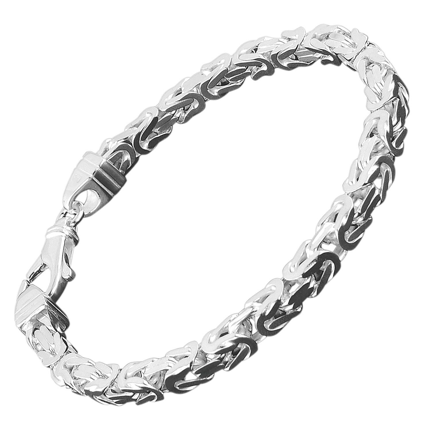 trendor Gliederarmband Königskette Sterlingsilber 925 Breite 4,7 mm
