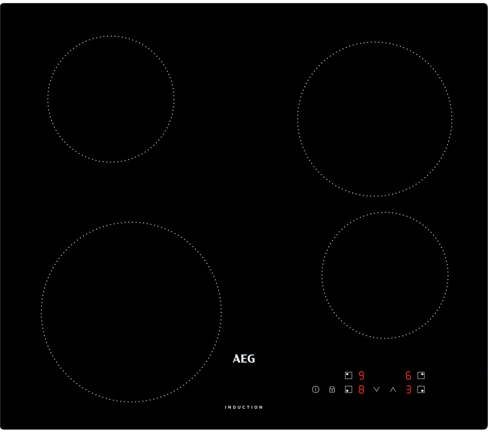 AEG Induktions-Kochfeld 5000 IB6420ACB, 9 Stufen + Booster, Topferkennung, Restwärmeanzeige, TouchControl