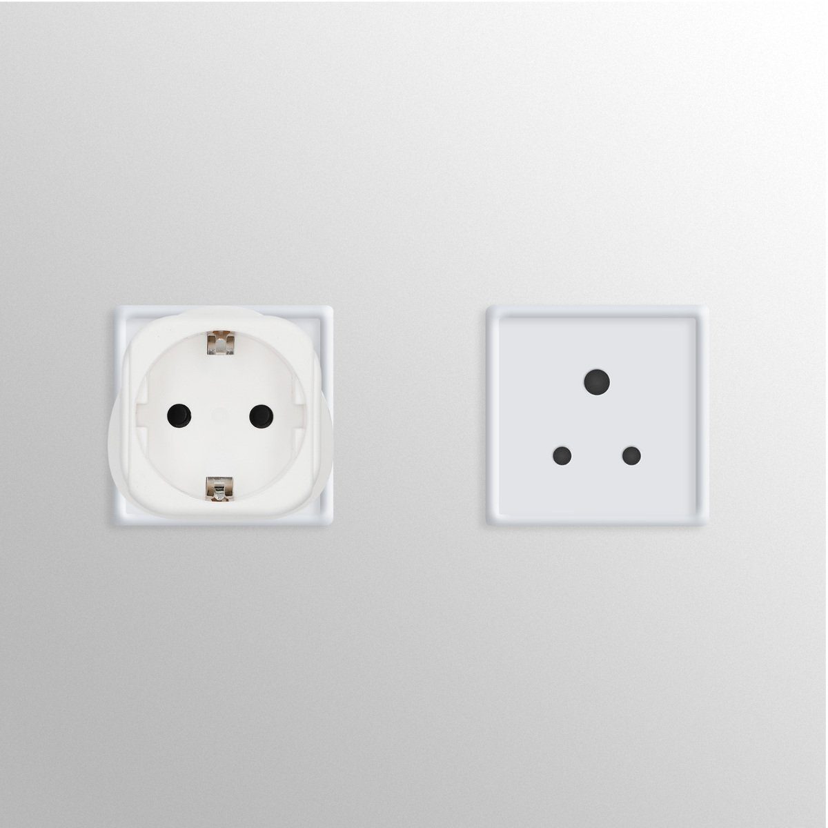 kwmobile 2x Reiseadapter Südafrika Typ-M - Schuko EU zu Typ M Steckdose Adapter, 6.70 cm