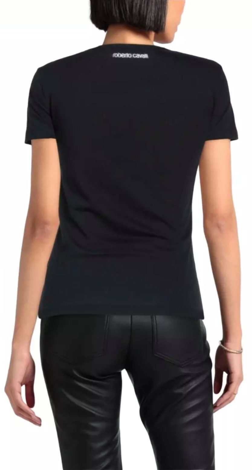 roberto cavalli T-Shirt Firenze Damen RC Monogram Snake-Print Slim Fit Street-Chic-Stil, perfekt für moderne Outfits. – Bild 3 von 5