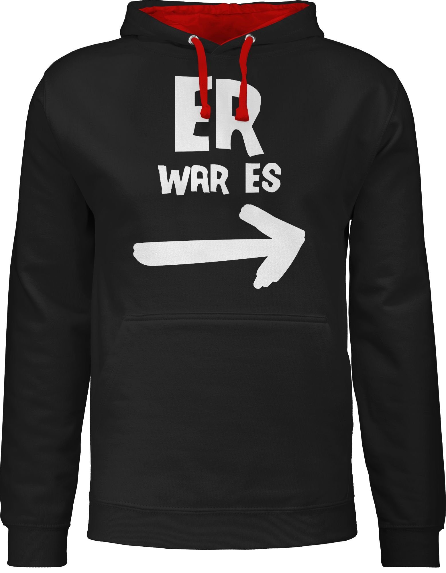 Shirtracer Hoodie »Er war es Sprüche Statement mit Spruch Unisex