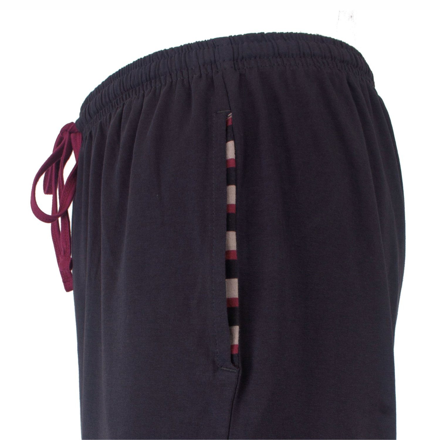 M.E.Q. Schlafanzug Herren Pyjama mit Bündchen (2 tlg) Baumwolle günstig online kaufen