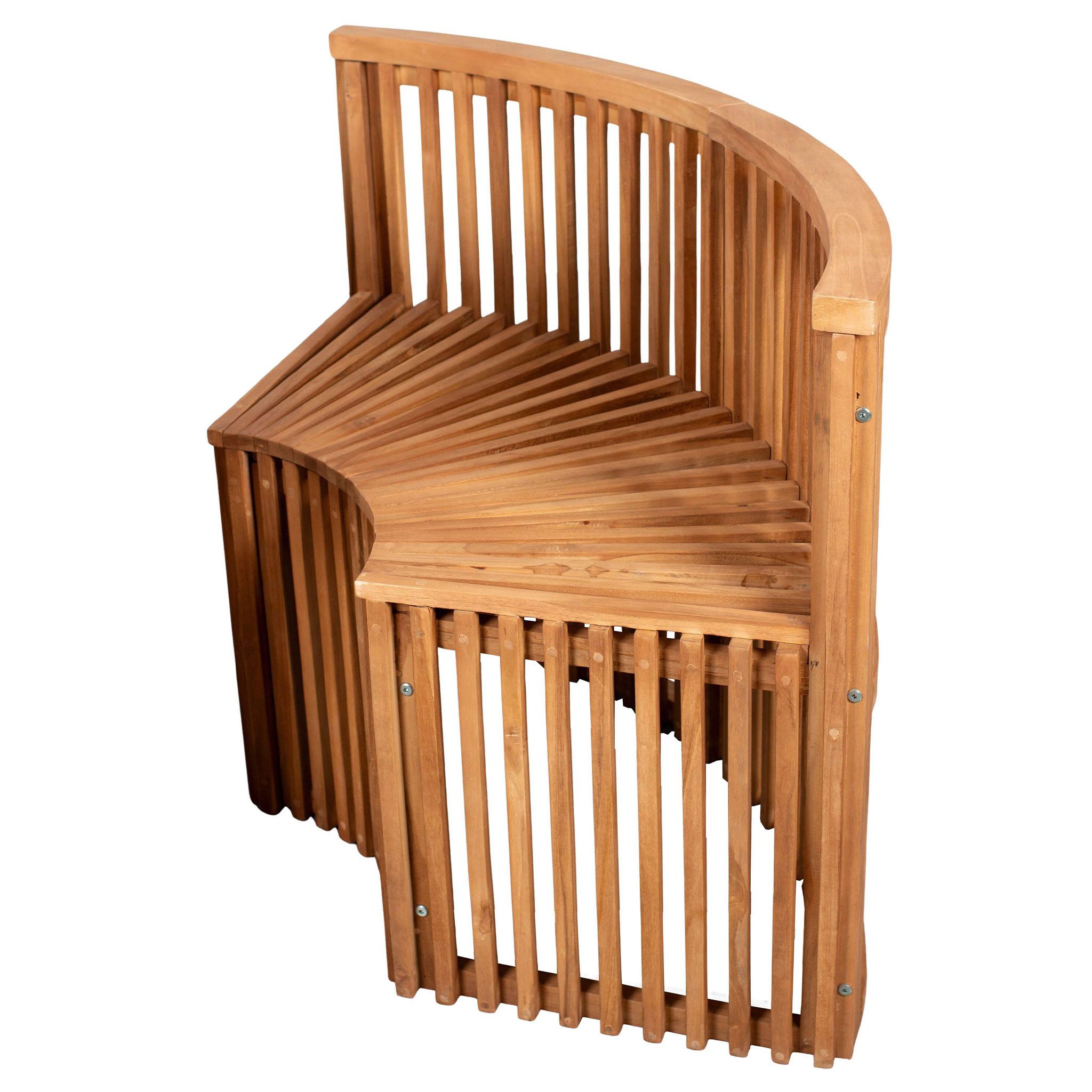 bene living Gartenlounge-Set Henfield - Teakholz, (Gartenmöbelgruppe, 3-tlg., Sitzbank, Hocker, Tisch), praktisch und schnell einsatzbereit - zusammenstellbar