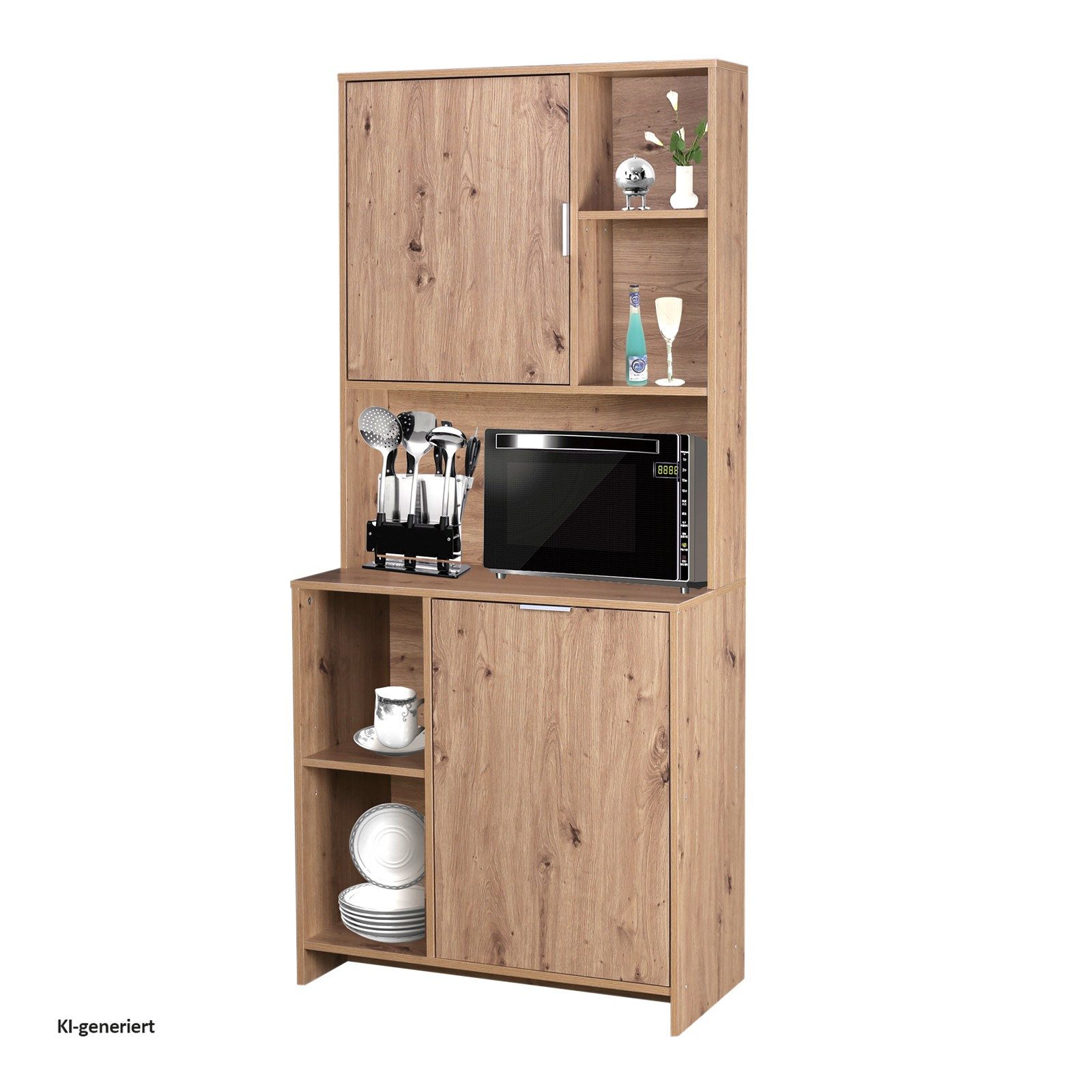 HTI-Living Hochschrank Küchenschrank Malin Artisaneiche (Stück, 1-St., 1 Küchenschrank) Küchenbuffet